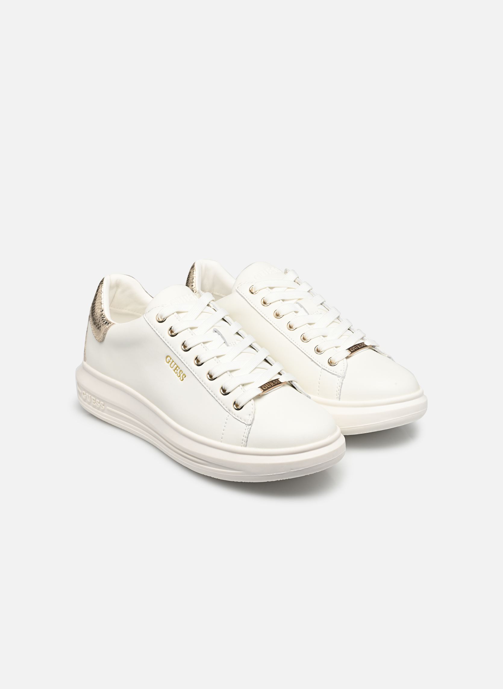 Lage sneakers VIBO W dames wit Guess Lage sneakers VIBO W dames wit White Gold