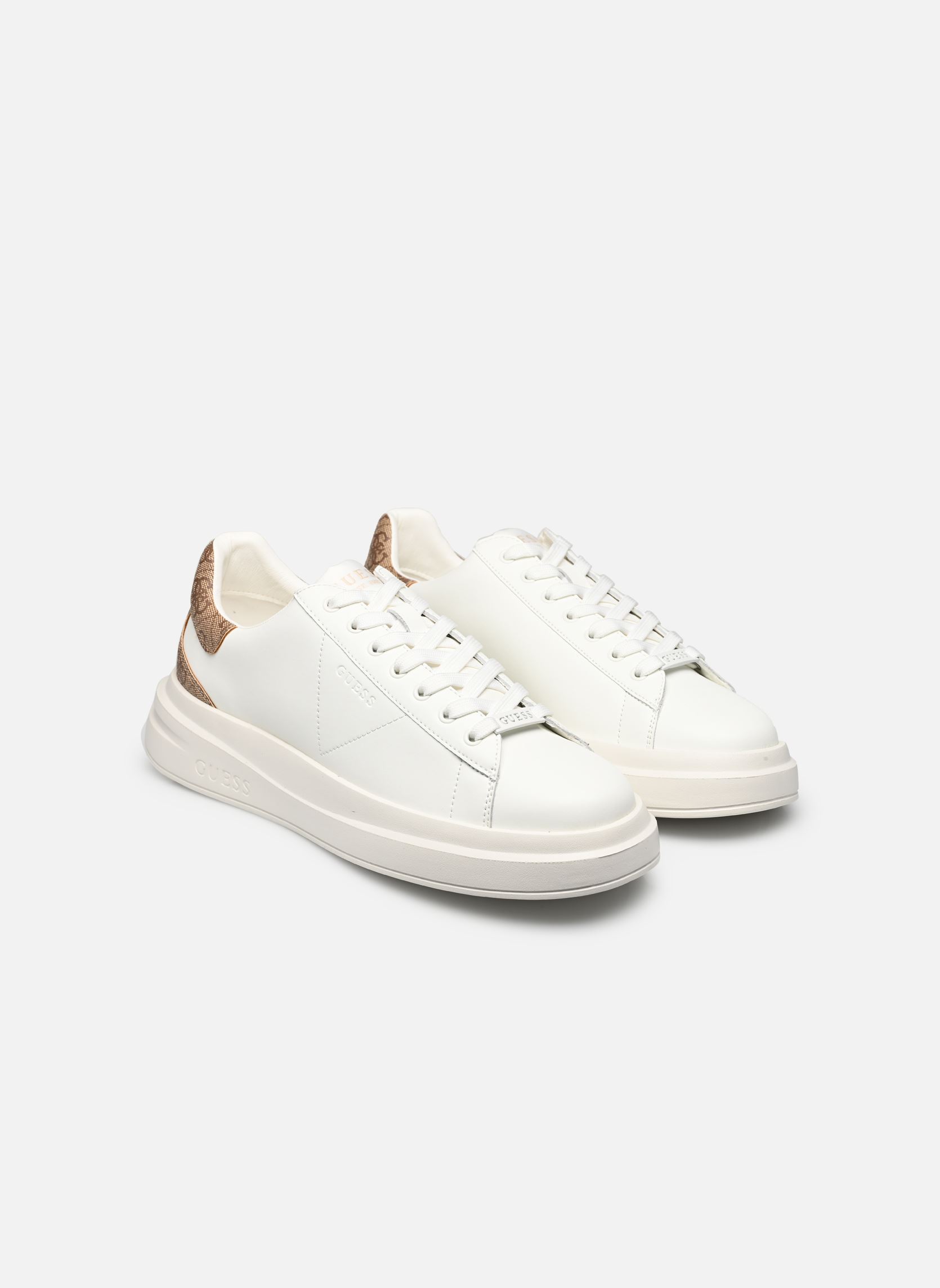 Niedrige Sneaker ELBA herren weiß Guess Niedrige Sneaker ELBA herren weiß White Beige Brown