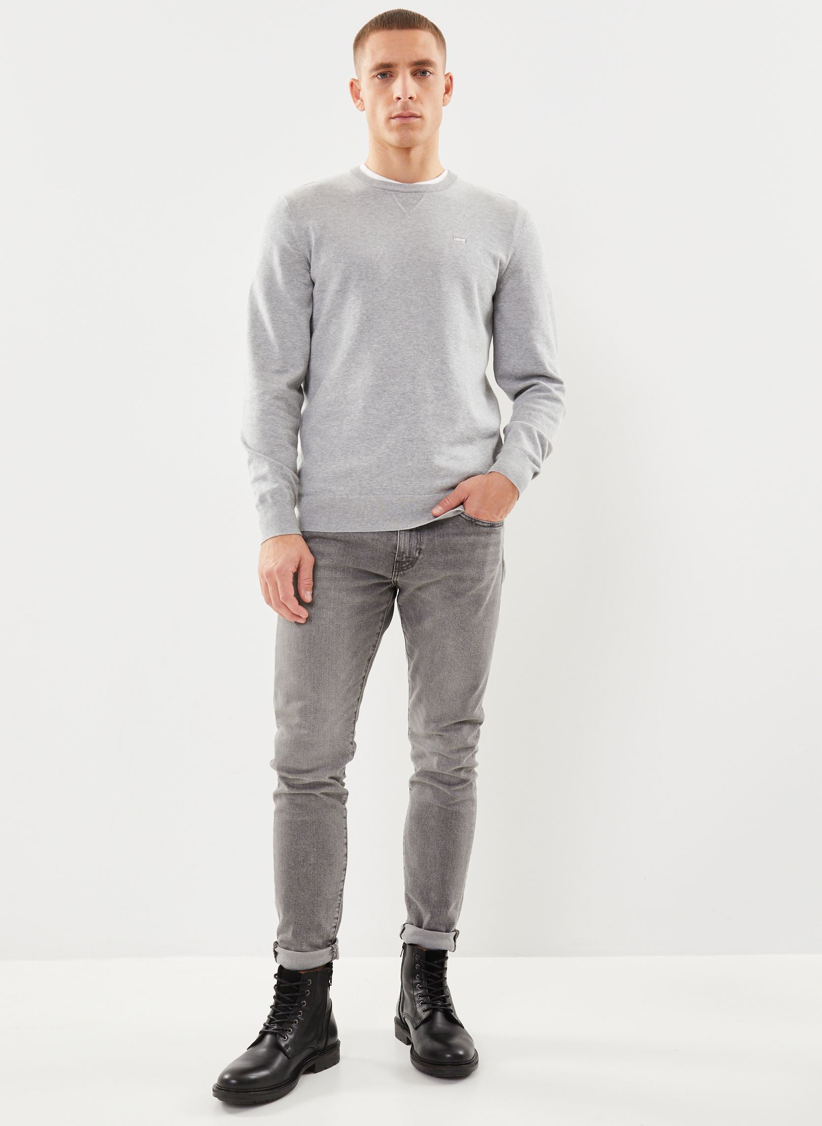 Sweatshirts LIGHTWEIGHT HM SWEATER heren grijs Levi's Sweatshirts LIGHTWEIGHT HM SWEATER heren grijs Mid Tone Grey Heathe