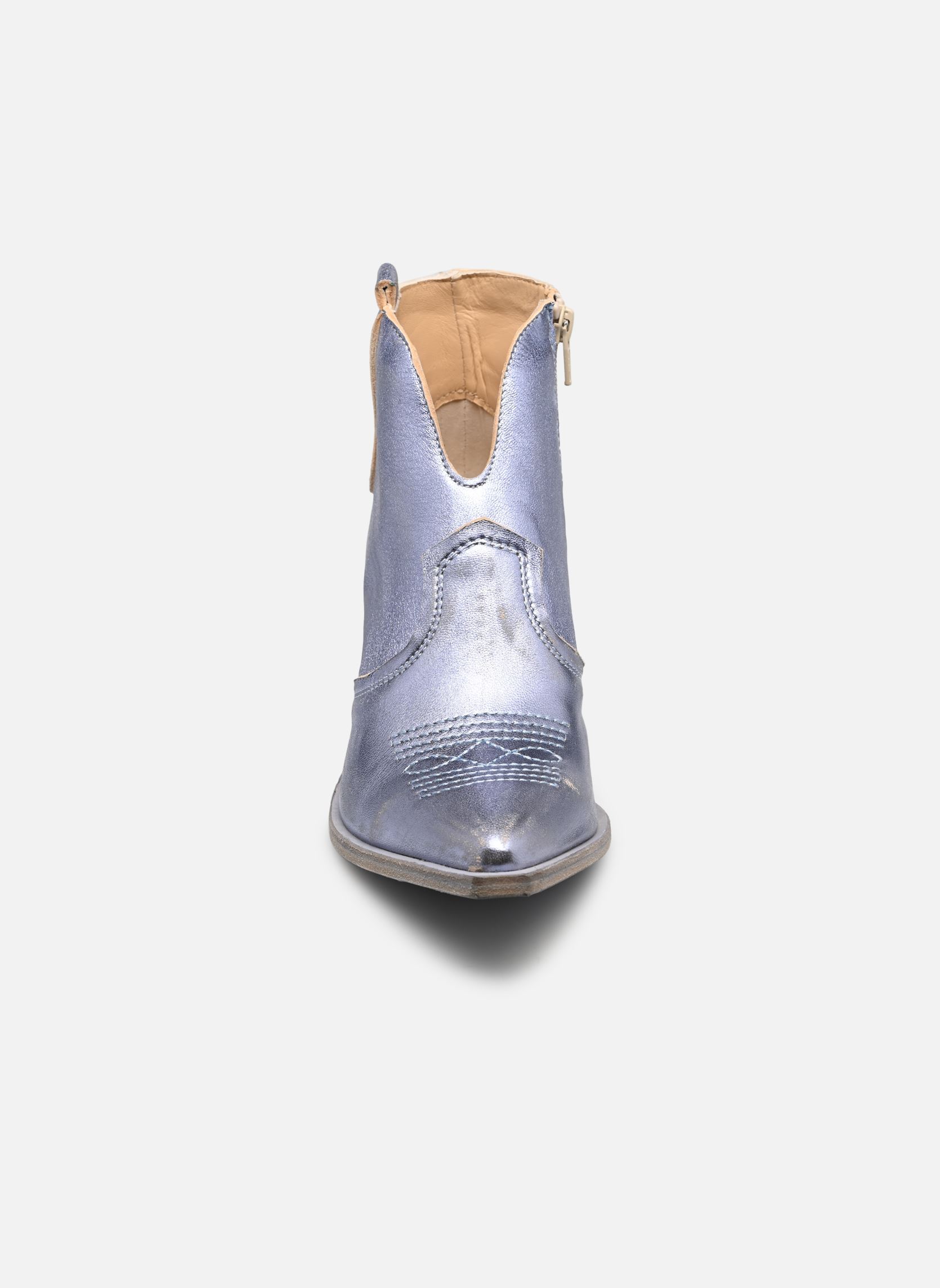 Bottines santiags E702E19 femme argent Semerdjian Bottines santiags E702E19 femme argent LAMINATO JEANS
