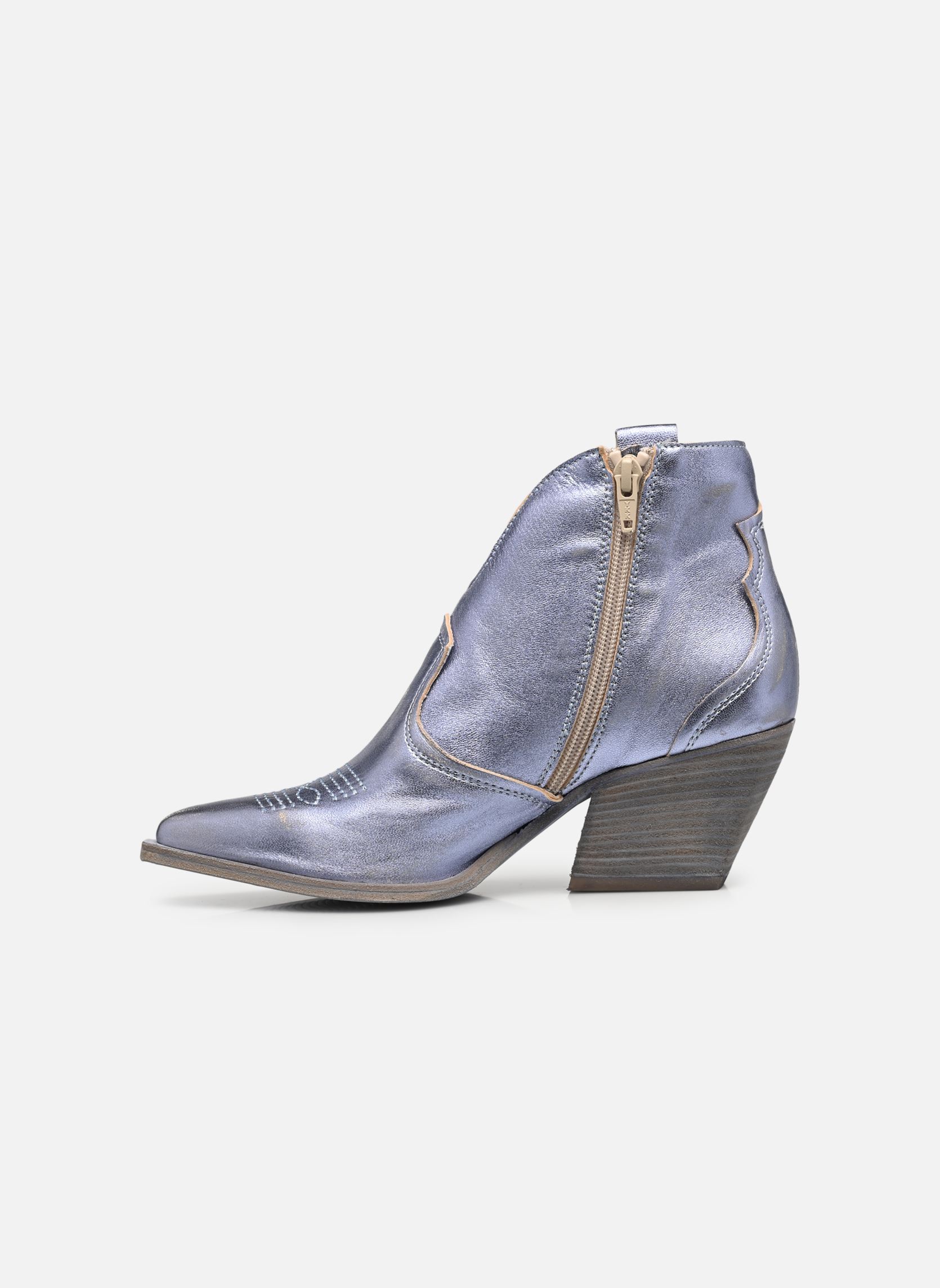 Bottines santiags E702E19 femme argent Semerdjian Bottines santiags E702E19 femme argent LAMINATO JEANS