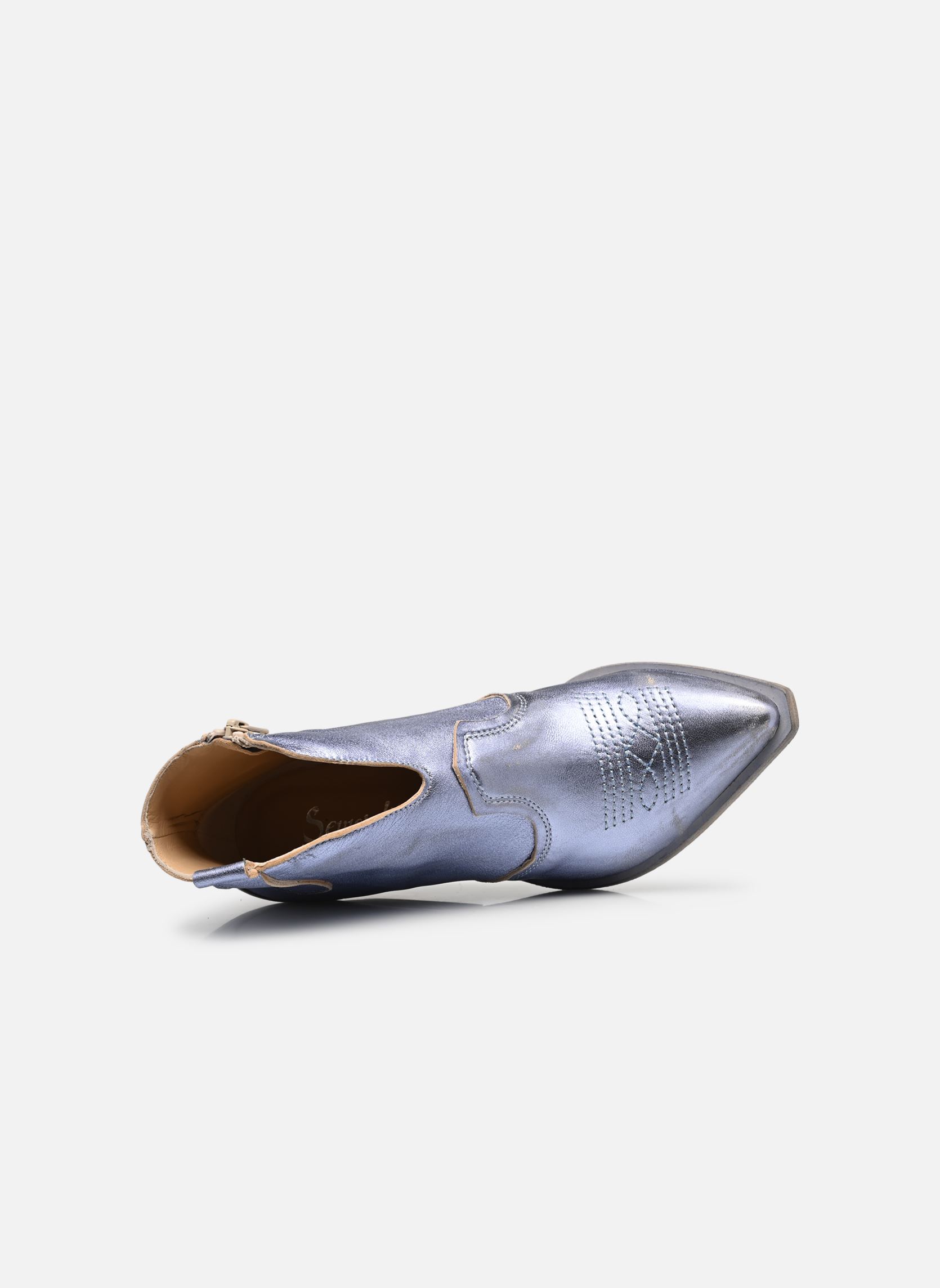Bottines santiags E702E19 femme argent Semerdjian Bottines santiags E702E19 femme argent LAMINATO JEANS