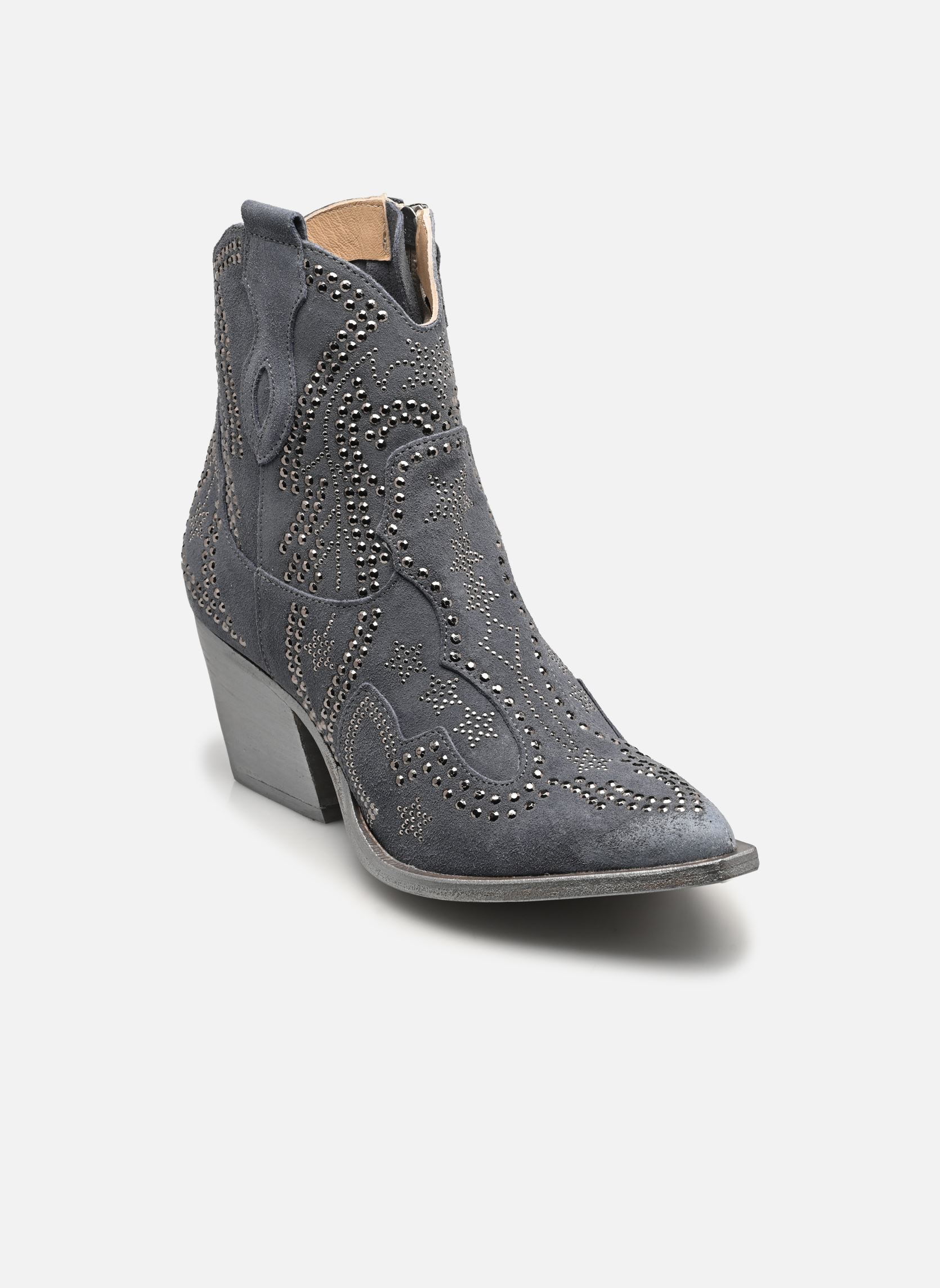 Bottines santiags M702M25 femme bleu Semerdjian Bottines santiags M702M25 femme bleu CAMOSCIO DENIM