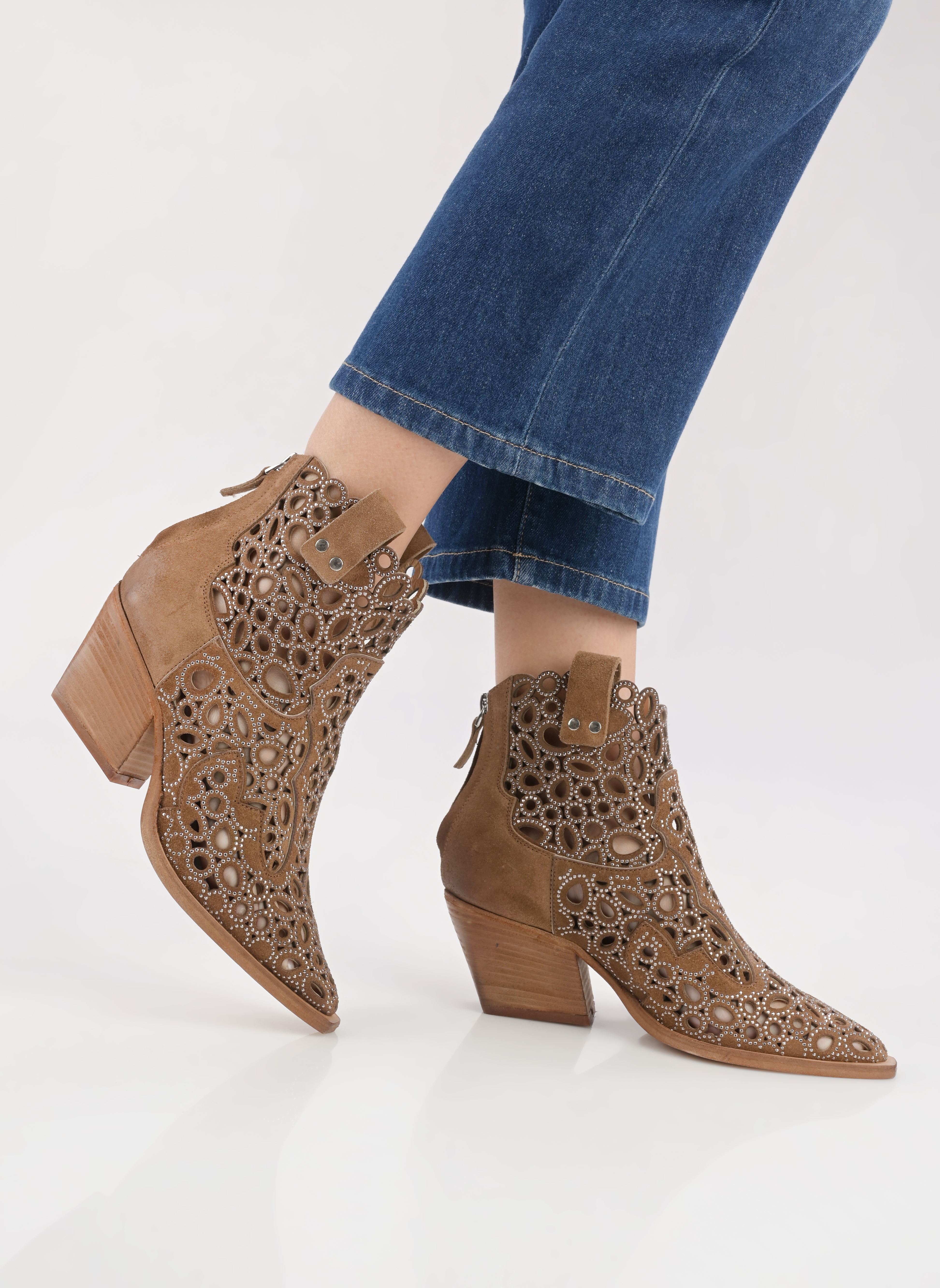 Cowboy-Stiefeletten M702M17 damen braun Semerdjian Cowboy-Stiefeletten M702M17 damen braun CROSTA NOCE