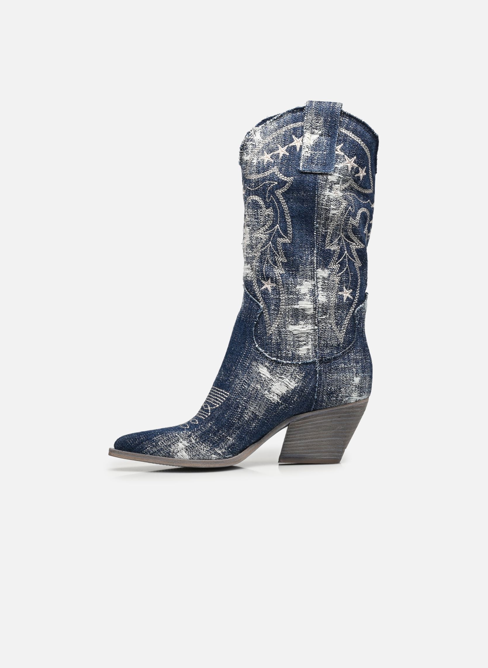 Bottines santiags M690M27 femme bleu Semerdjian Bottines santiags M690M27 femme bleu JEANS