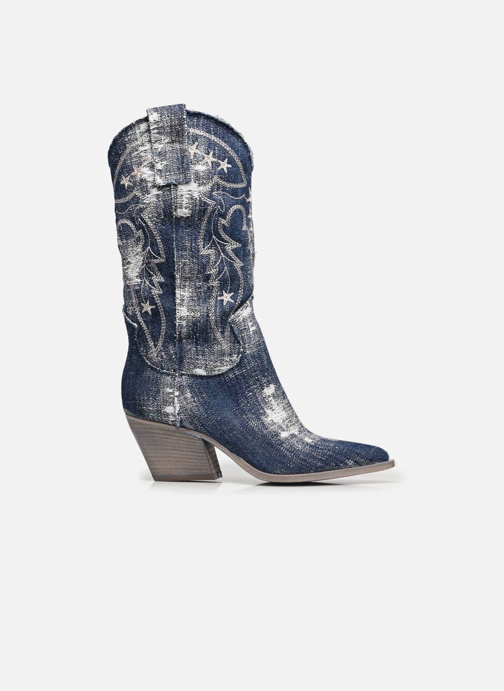 Bottines santiags M690M27 femme bleu Semerdjian Bottines santiags M690M27 femme bleu JEANS