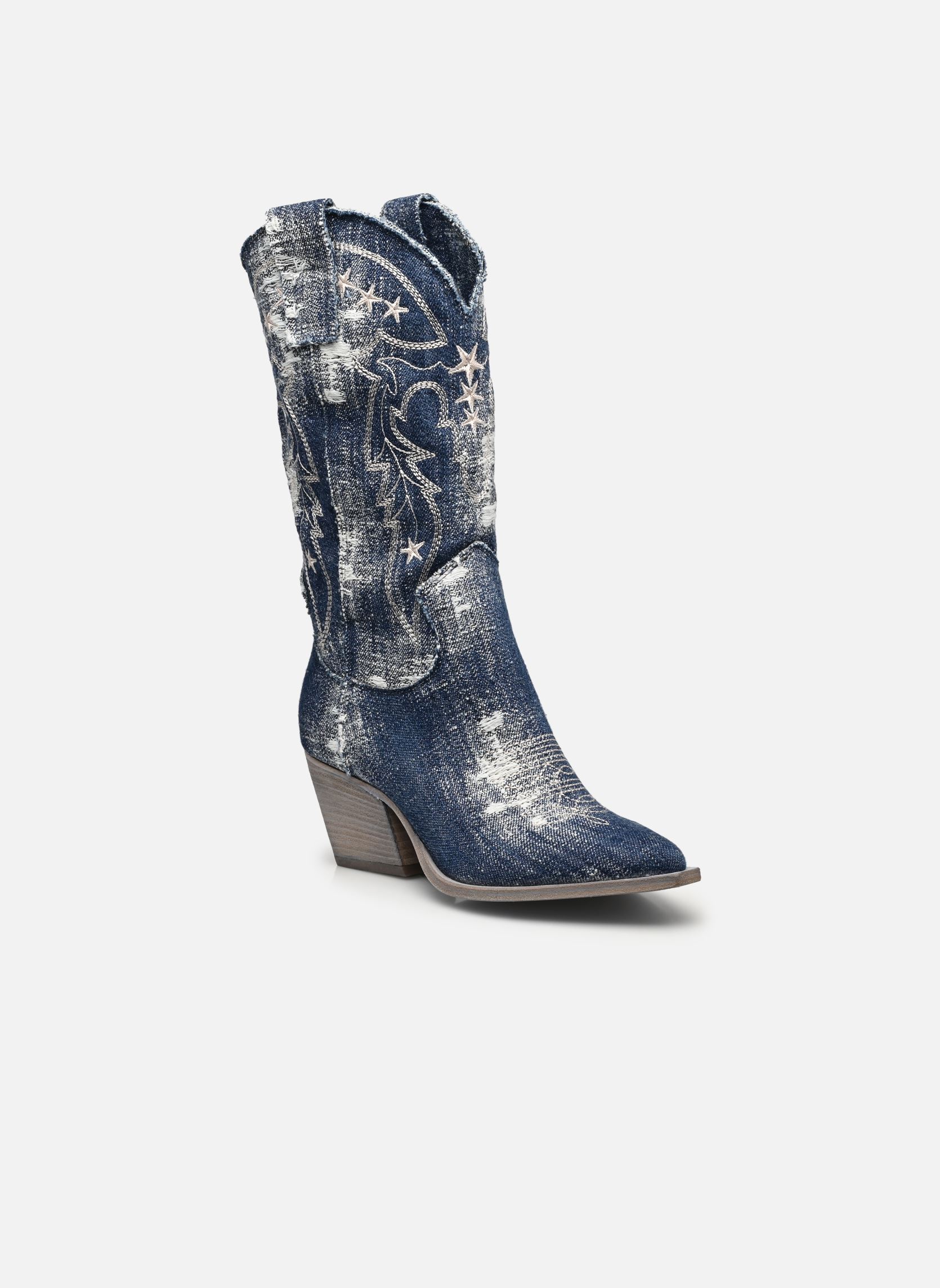 Bottines santiags M690M27 femme bleu Semerdjian Bottines santiags M690M27 femme bleu JEANS