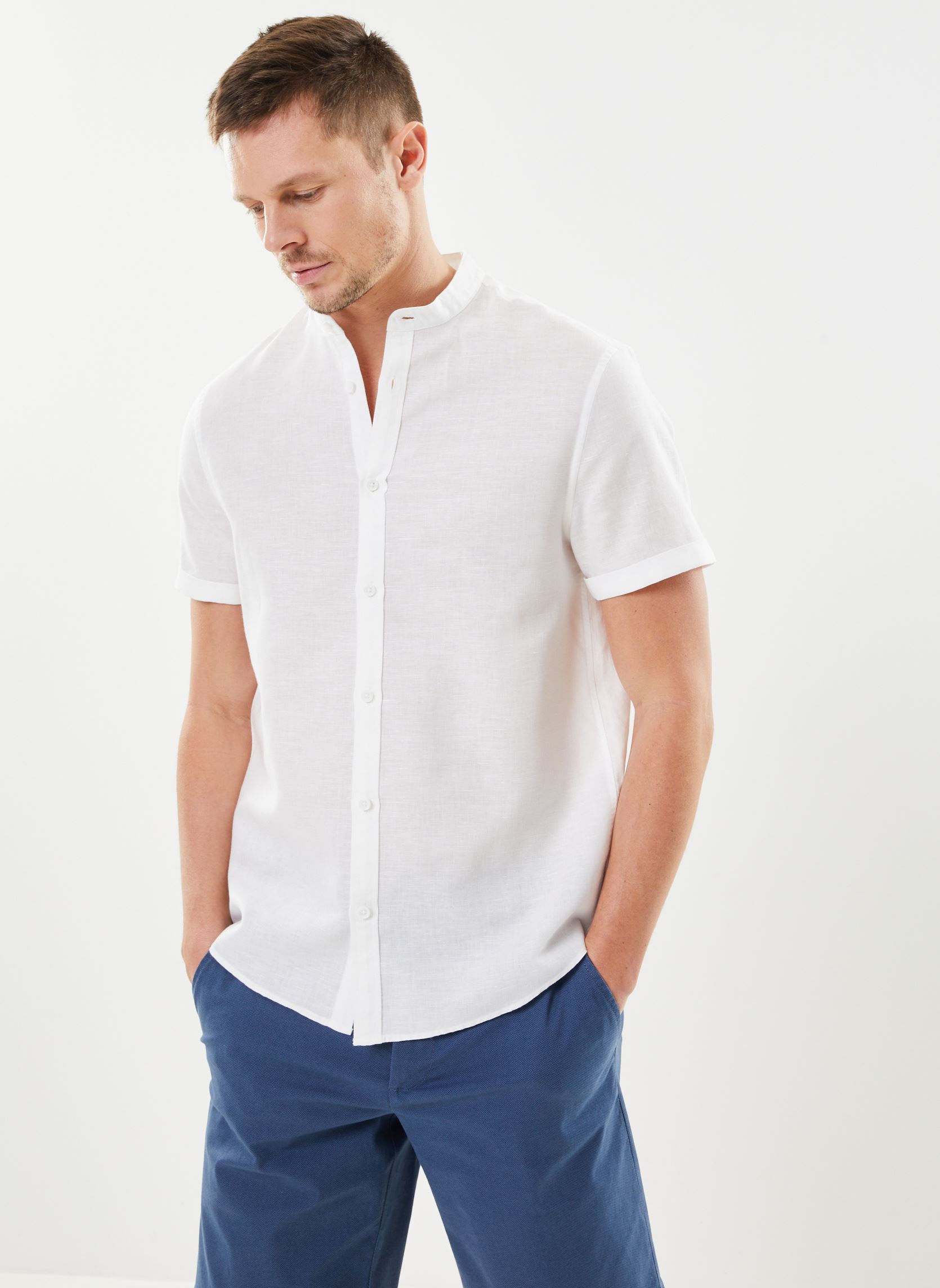 Hemden BLINMC lin herren weiß Marvin&Co Hemden BLINMC lin herren weiß BRIGHT WHITE