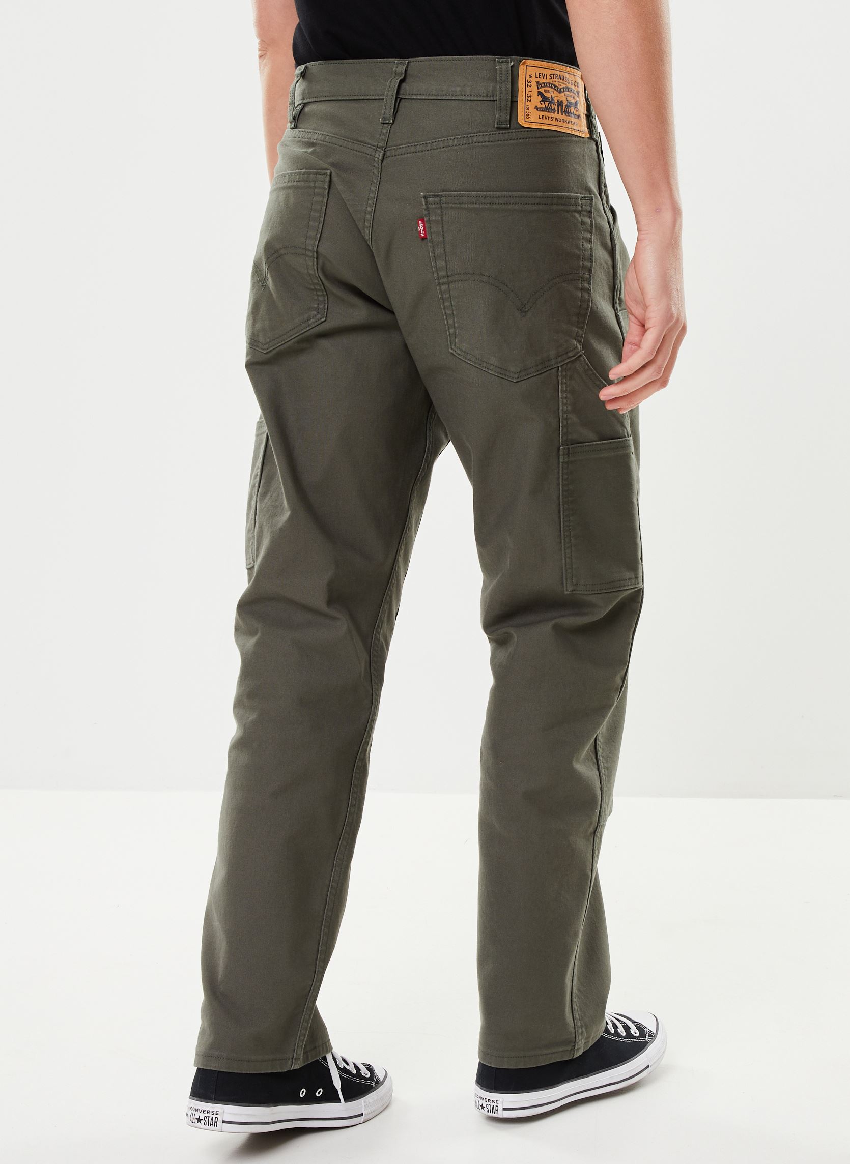Pantalons chino WORKWEAR 565 DBL KNEE homme vert Levi's Pantalons chino WORKWEAR 565 DBL KNEE homme vert Gray Olive S Cnvs