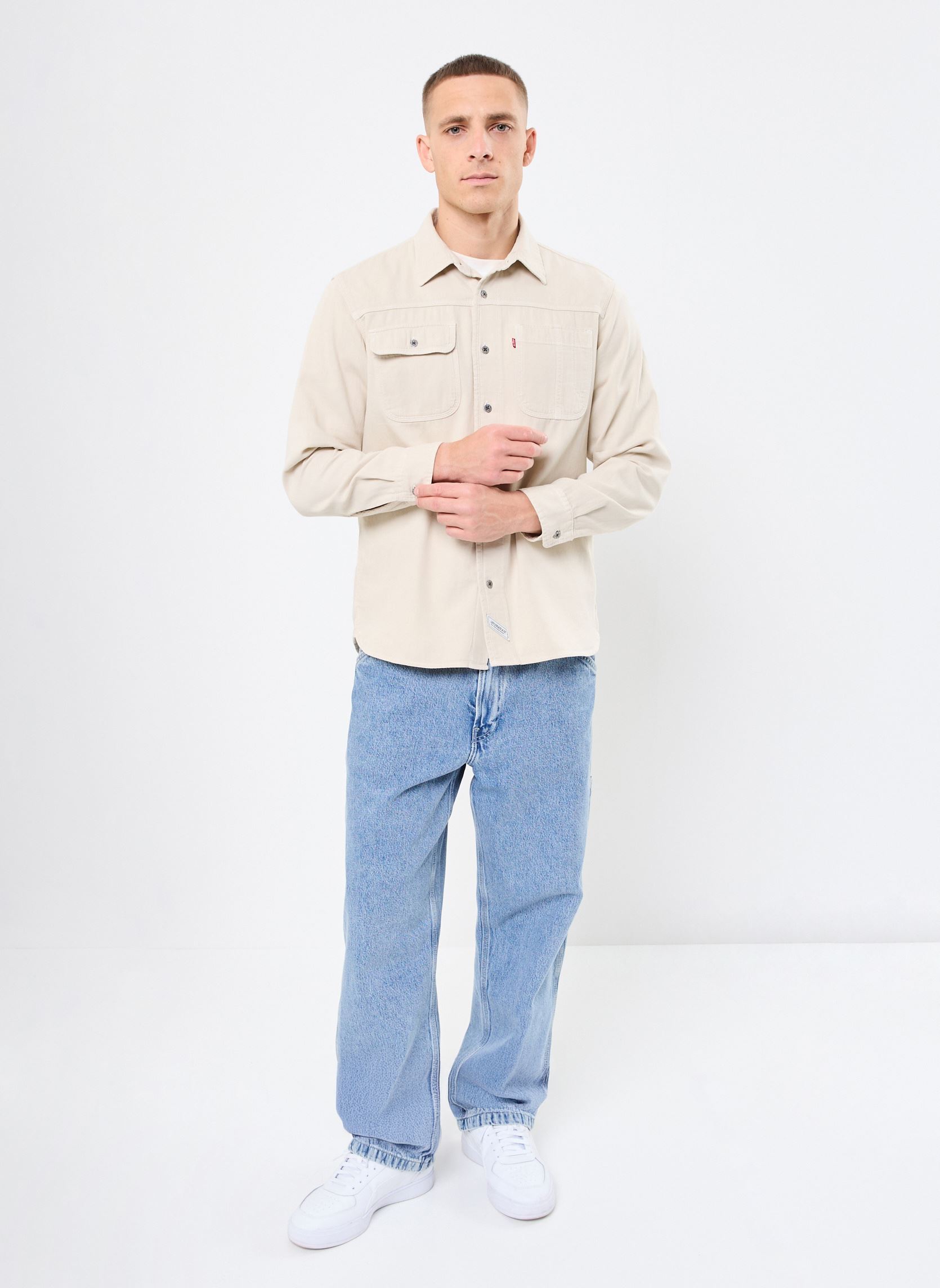 Hemden LS AUBURN WORKER herren grau Levi's Hemden LS AUBURN WORKER herren grau HARP SILVER BIRCH GARMENT DYE