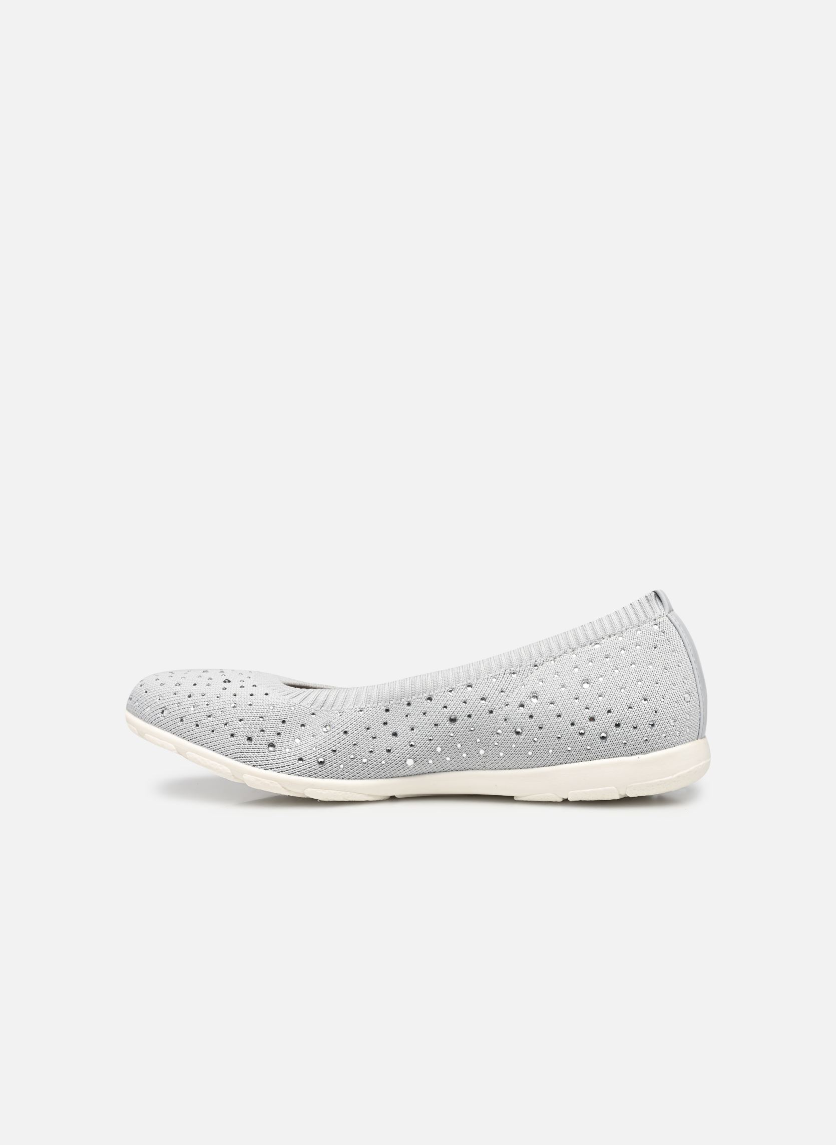Klassische Ballerinas 22107-42 damen grau Caprice Klassische Ballerinas 22107-42 damen grau LT GREY KNIT