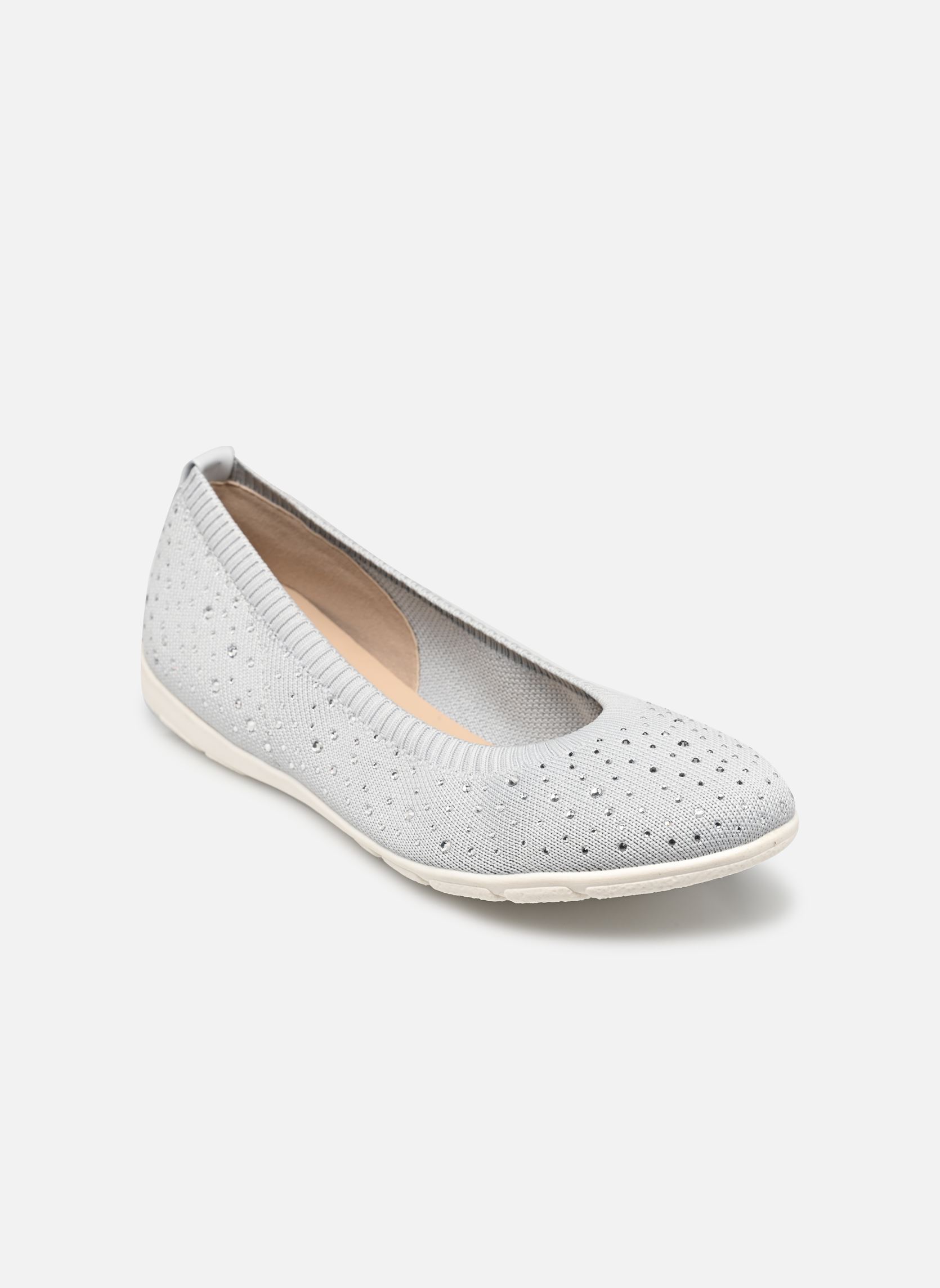 Klassische Ballerinas 22107-42 damen grau Caprice Klassische Ballerinas 22107-42 damen grau LT GREY KNIT