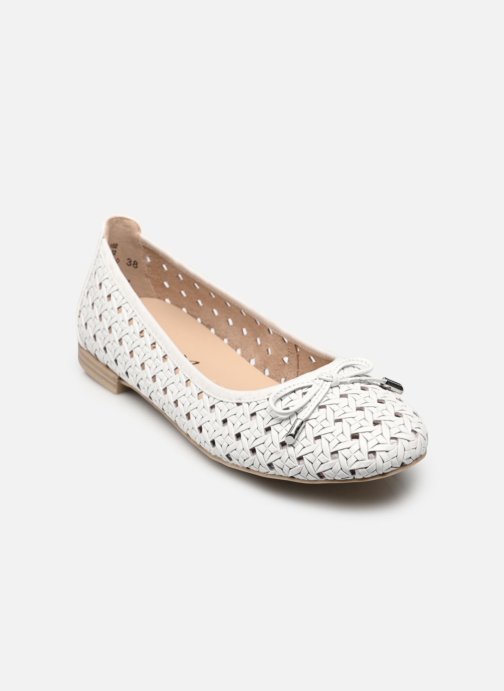 Klassieke ballerina's 22109-42 dames wit Caprice Klassieke ballerina's 22109-42 dames wit WHITE NAPPA