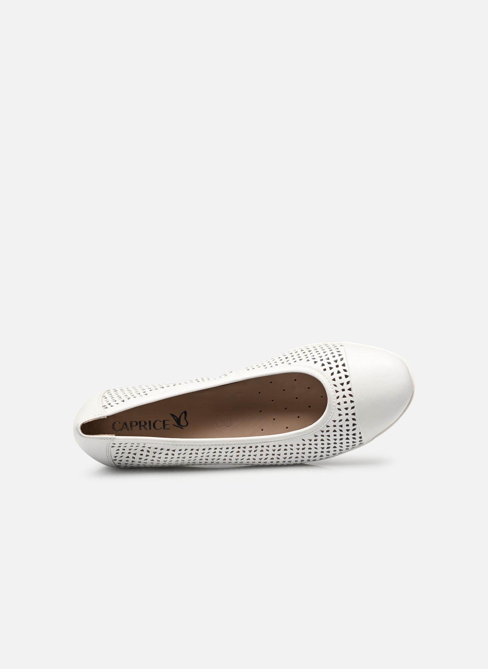 Klassieke ballerina's 22151-42 dames wit Caprice Klassieke ballerina's 22151-42 dames wit WHITE SOFTNAP.