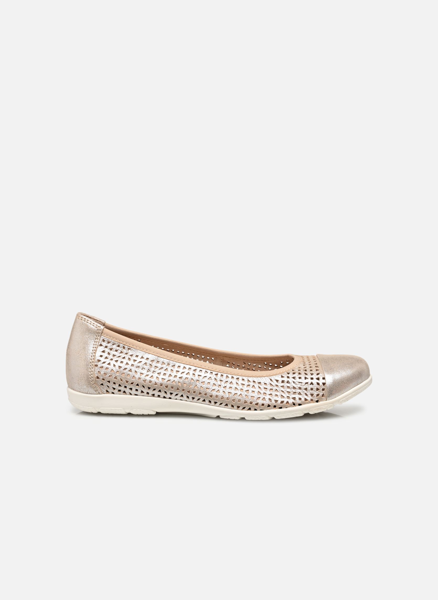 Ballerines classiques 22151-42 femme or et bronze Caprice Ballerines classiques 22151-42 femme or et bronze TAUPE METALLIC