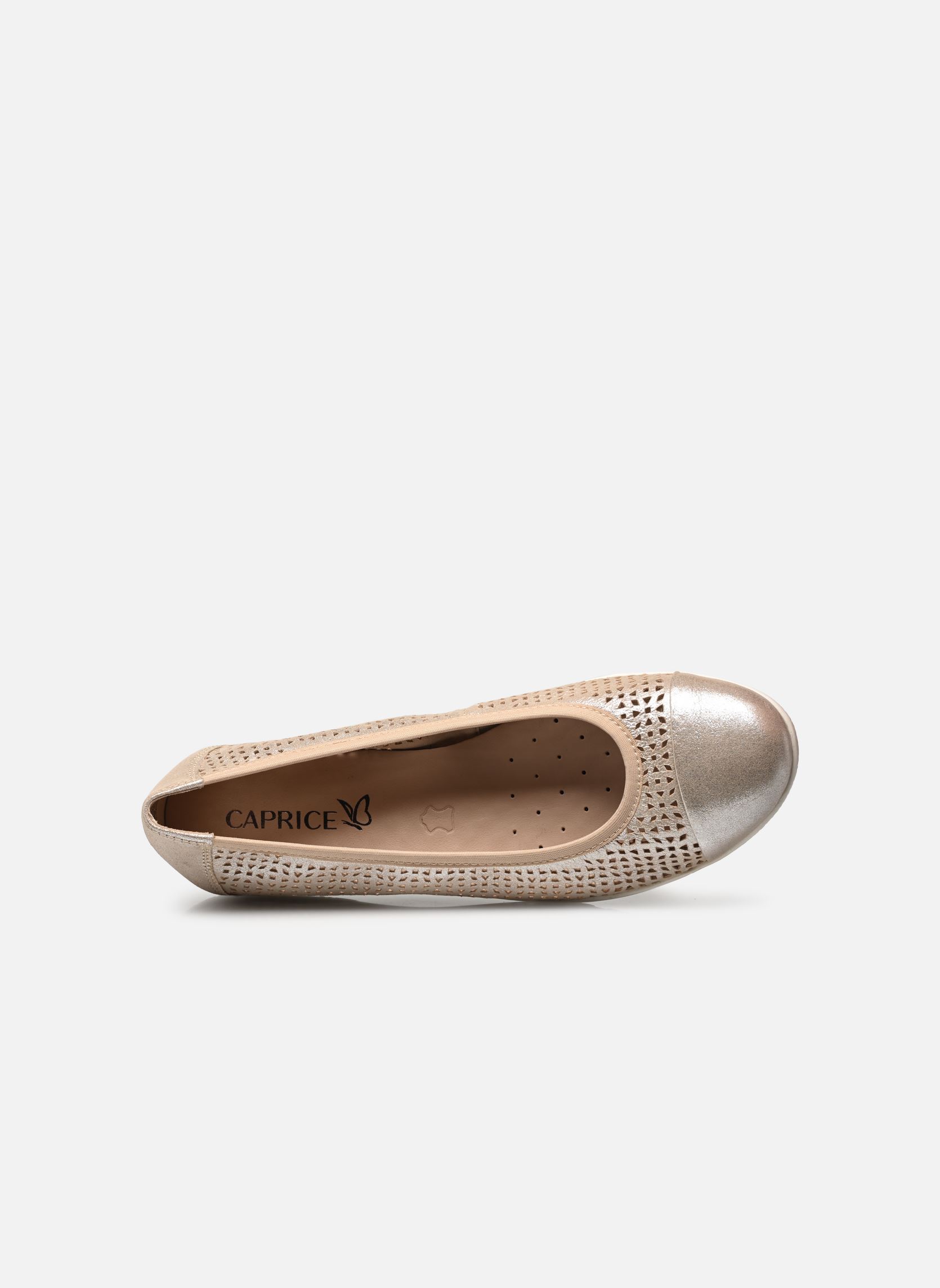 Ballerines classiques 22151-42 femme or et bronze Caprice Ballerines classiques 22151-42 femme or et bronze TAUPE METALLIC