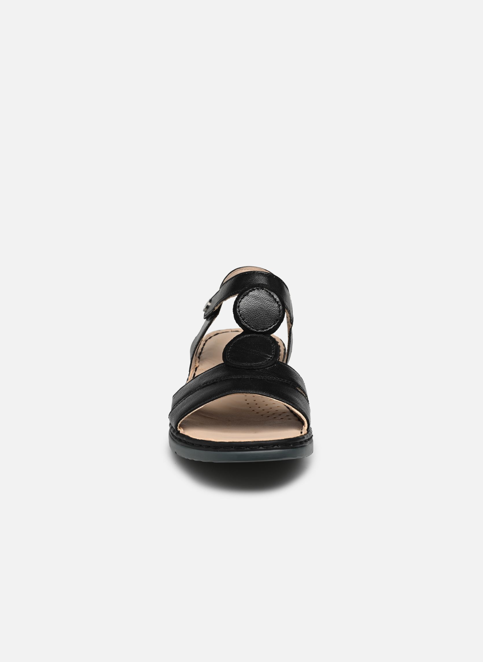 Flache Sandalen 28154-42 damen schwarz Caprice Flache Sandalen 28154-42 damen schwarz BLACK MET.COMB