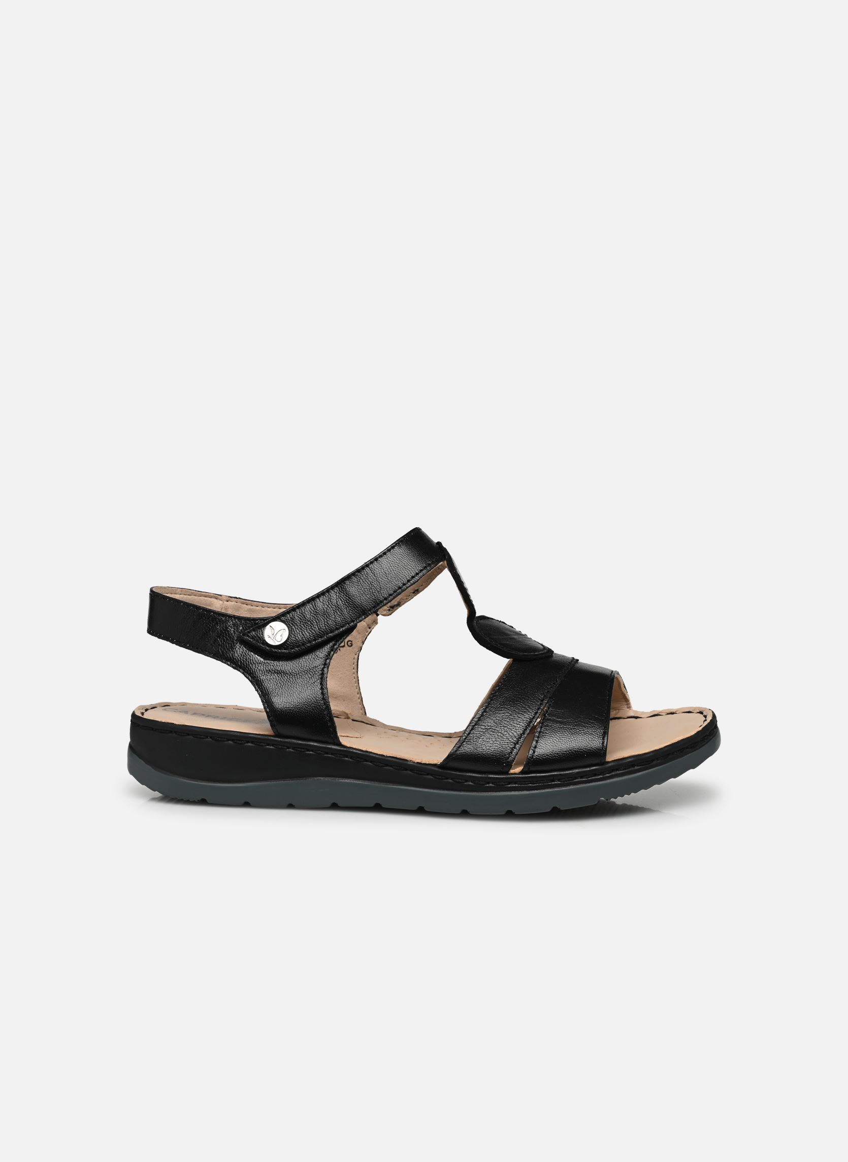Flache Sandalen 28154-42 damen schwarz Caprice Flache Sandalen 28154-42 damen schwarz BLACK MET.COMB