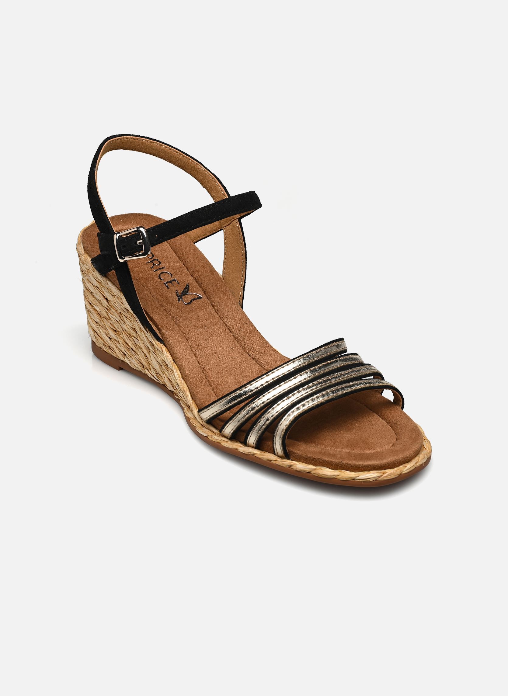 Keil- und Plateausandalen 28305-42 damen schwarz Caprice Keil- und Plateausandalen 28305-42 damen schwarz BLACK/GOLD