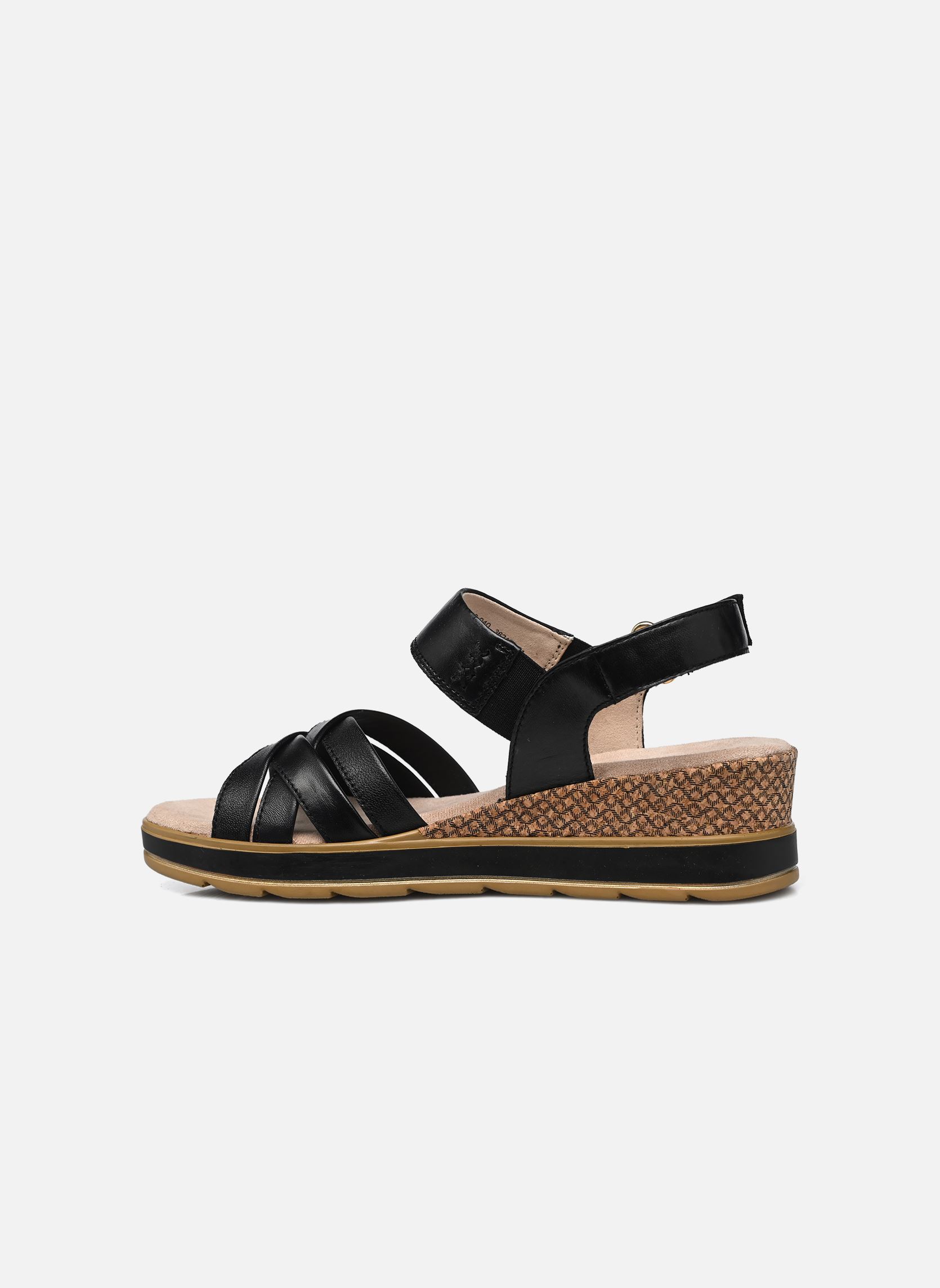 Sandalias y plataformas de cuña 28752-42 mujer negro Caprice Sandalias y plataformas de cuña 28752-42 mujer negro BLACK SOFTNAP.