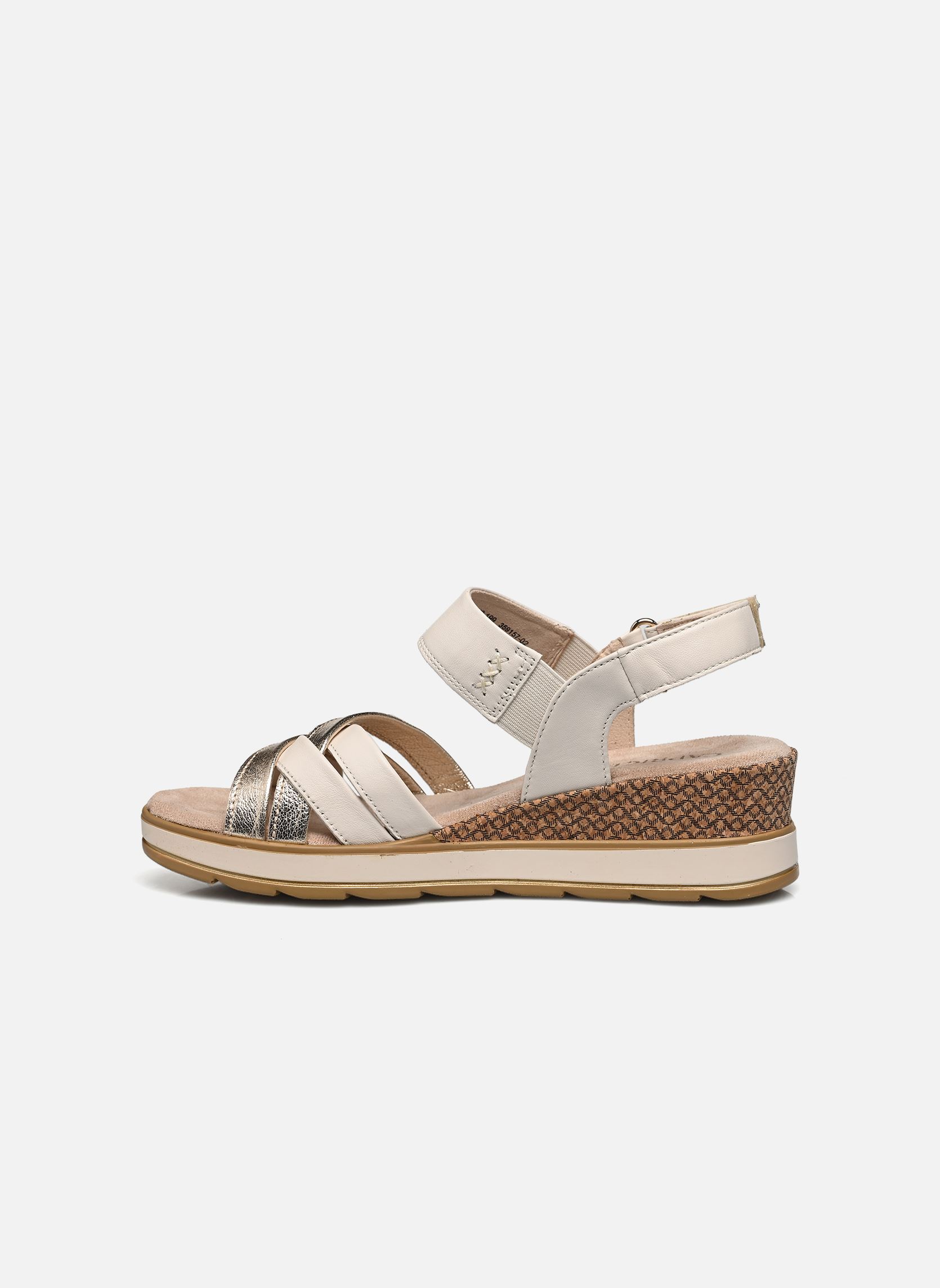 Sandales compensées et plateformes 28752-42 femme blanc Caprice Sandales compensées et plateformes 28752-42 femme blanc OFFWHITE COMB