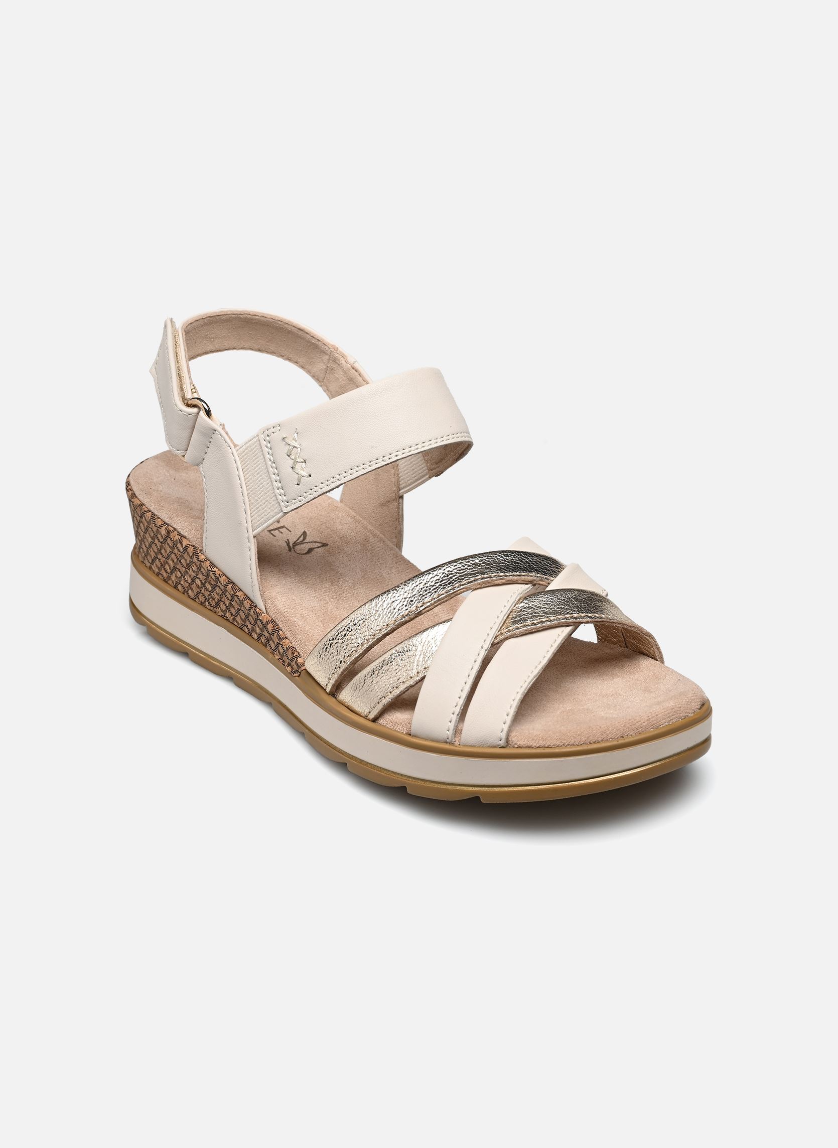 Sandales compensées et plateformes 28752-42 femme blanc Caprice Sandales compensées et plateformes 28752-42 femme blanc OFFWHITE COMB