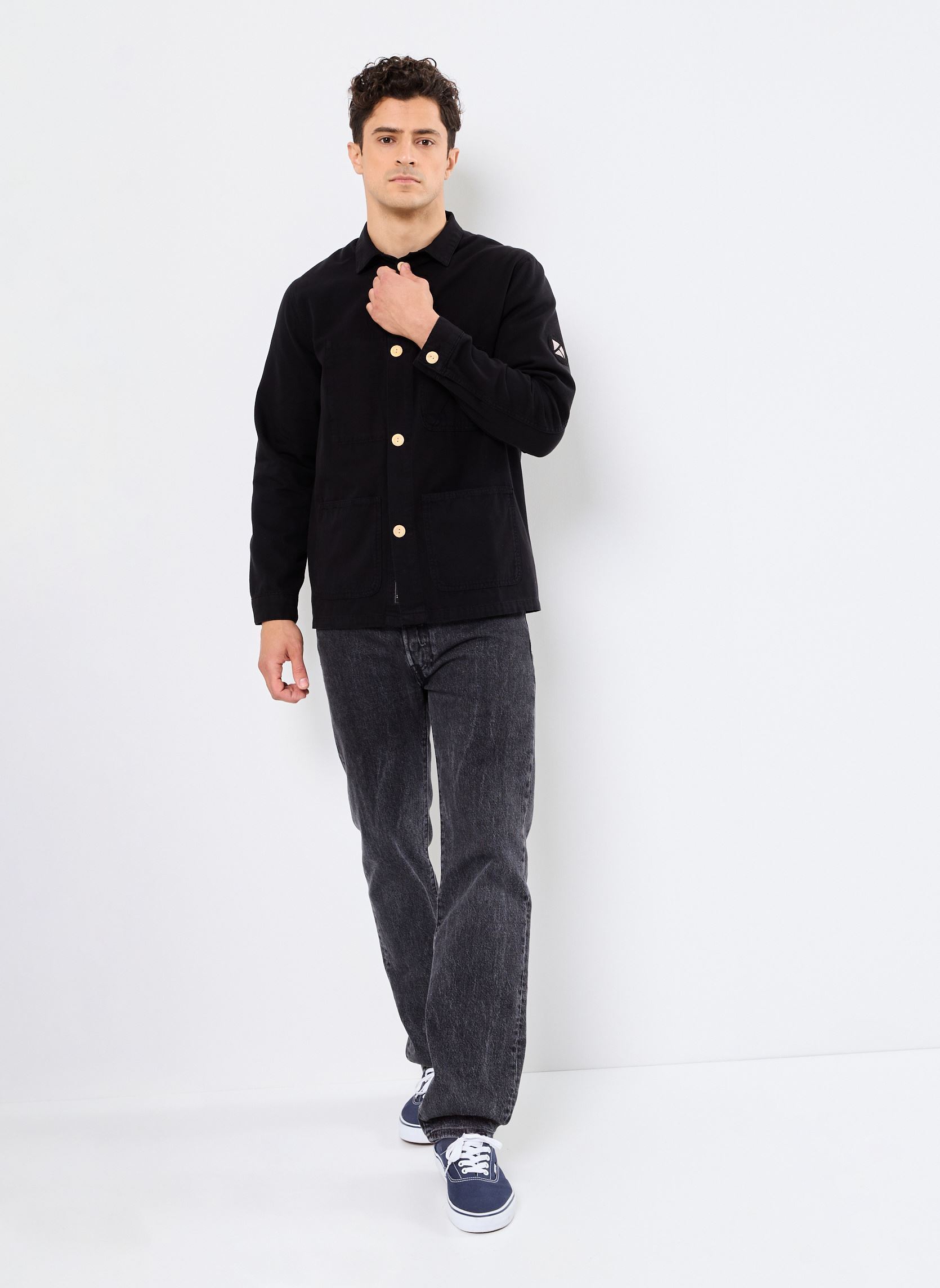 Vestes Bleu De Travail homme noir Kulte Vestes Bleu De Travail homme noir NOIR