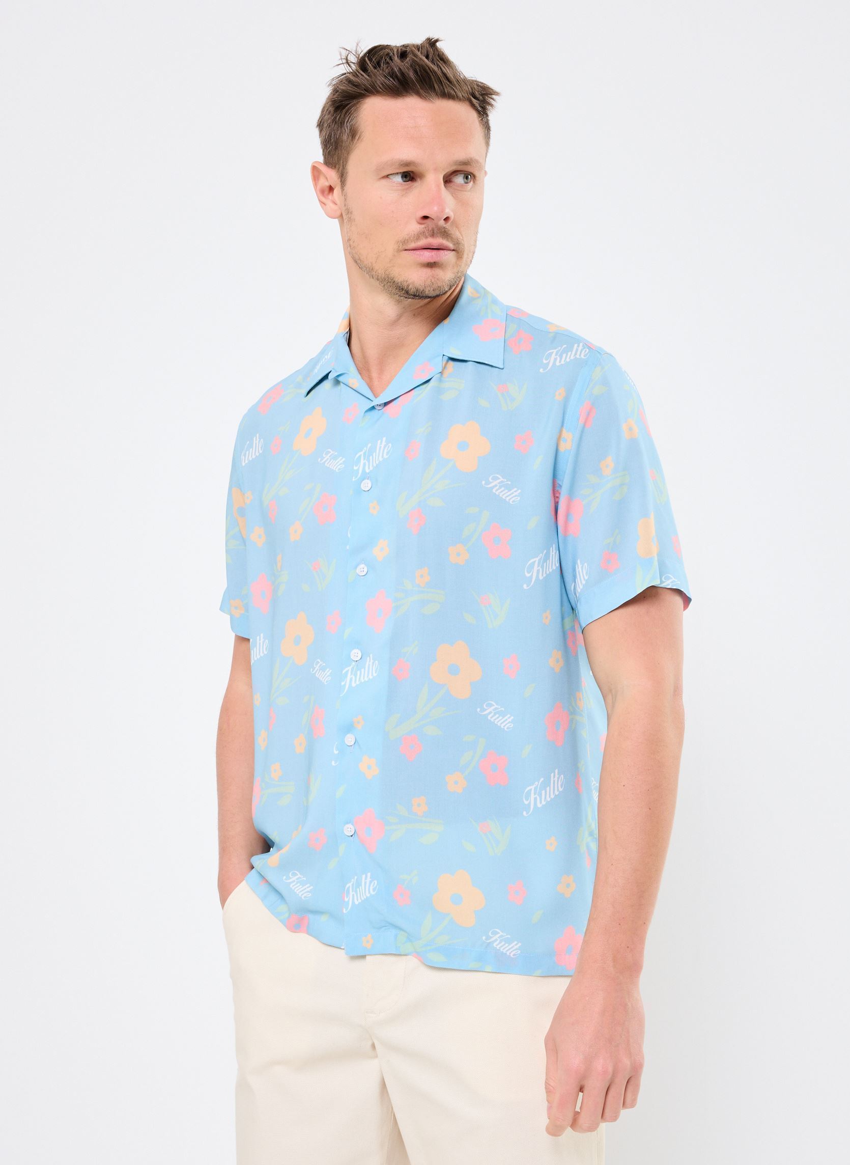 Chemises Chemise Hawaienne homme bleu Kulte Chemises Chemise Hawaienne homme bleu FLOWER