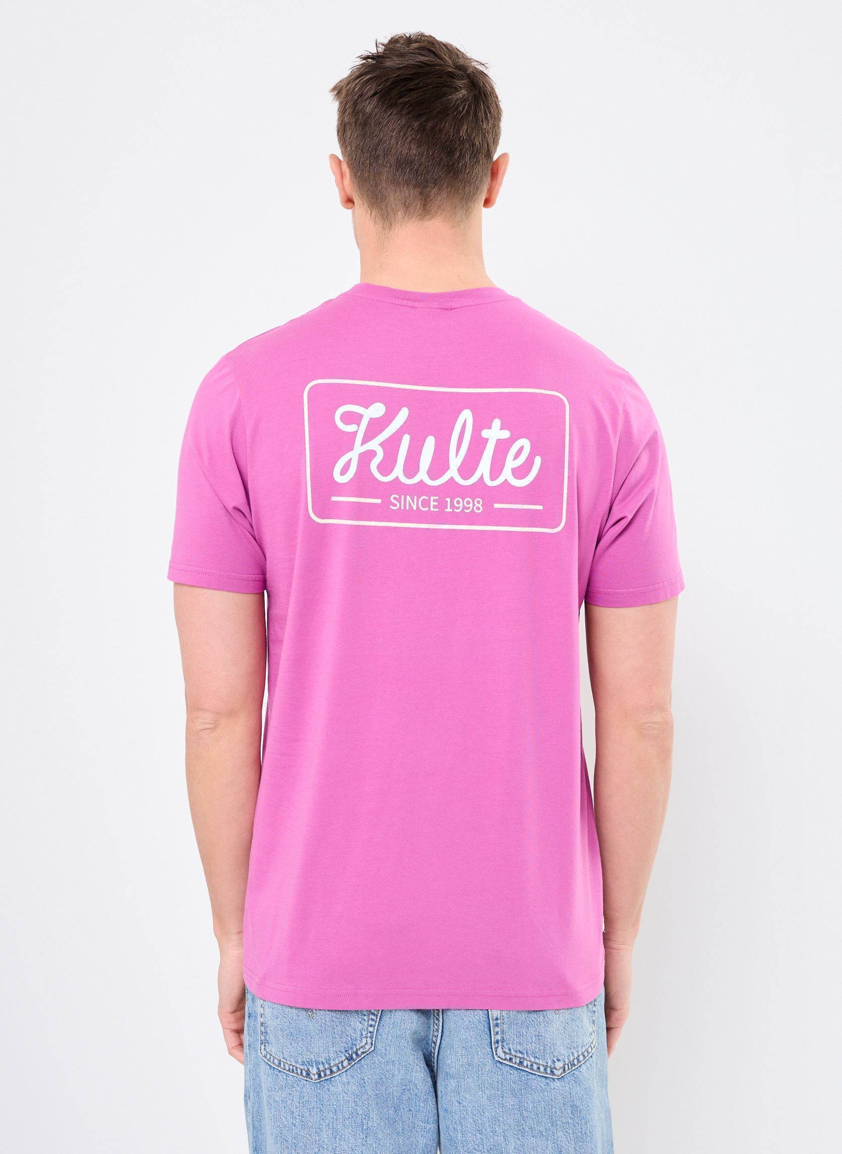 T-shirts met korte mouwen Ts Stamp heren roze Kulte T-shirts met korte mouwen Ts Stamp heren roze RAISIN