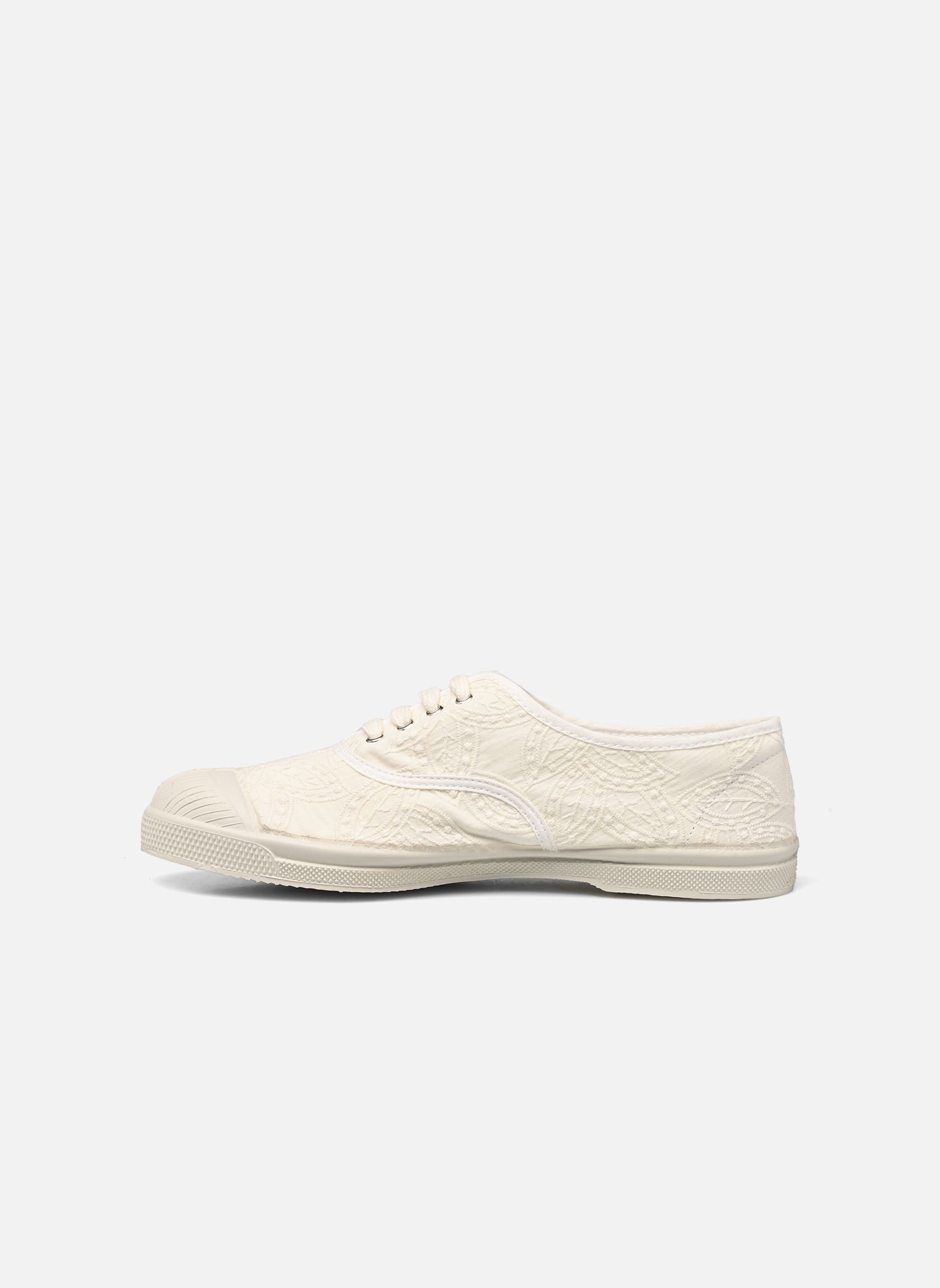 Baskets toile LACETS BRODERIE ANGLAISE femme blanc Bensimon Baskets toile LACETS BRODERIE ANGLAISE femme blanc ECRU