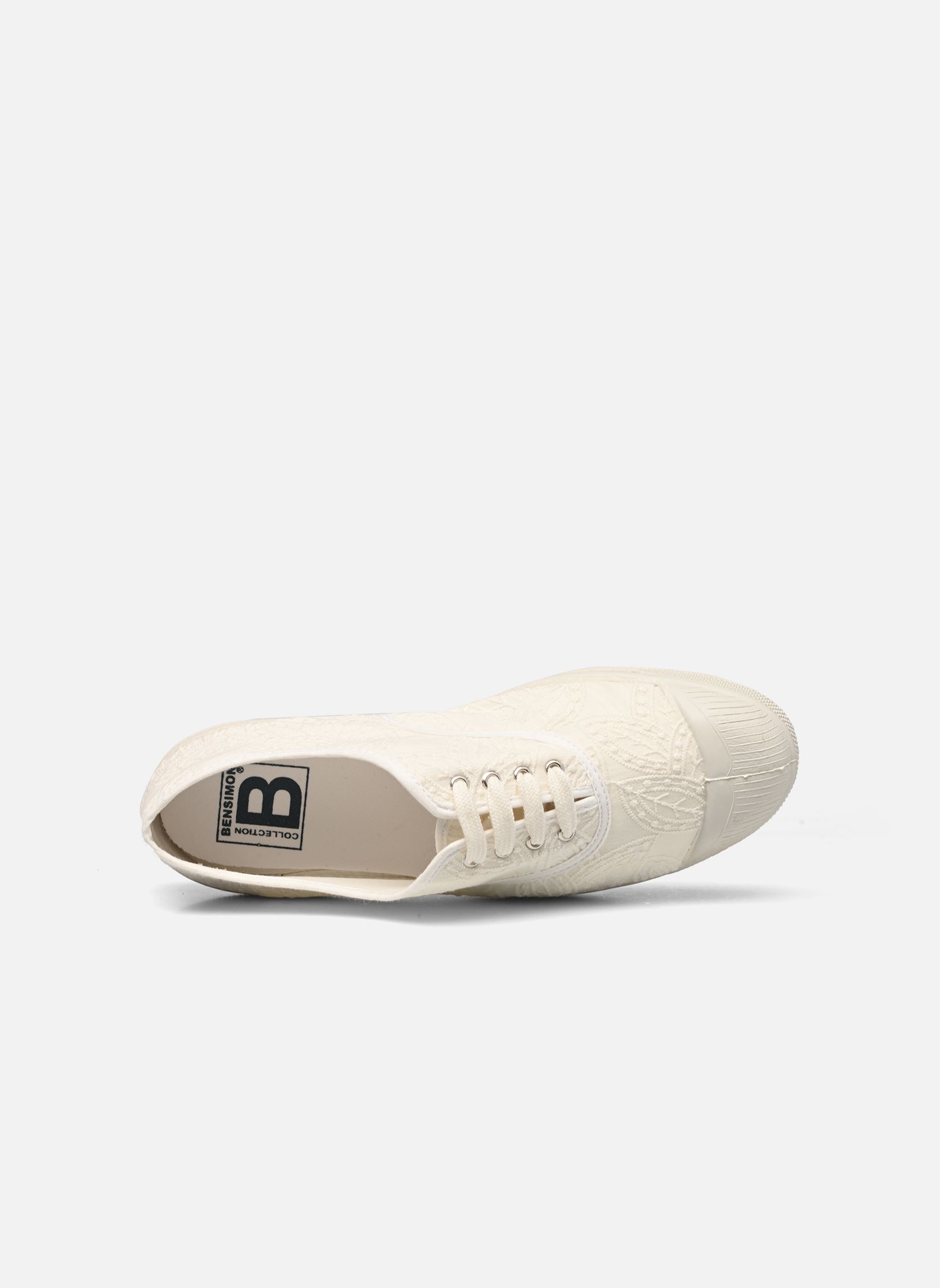Baskets toile LACETS BRODERIE ANGLAISE femme blanc Bensimon Baskets toile LACETS BRODERIE ANGLAISE femme blanc ECRU