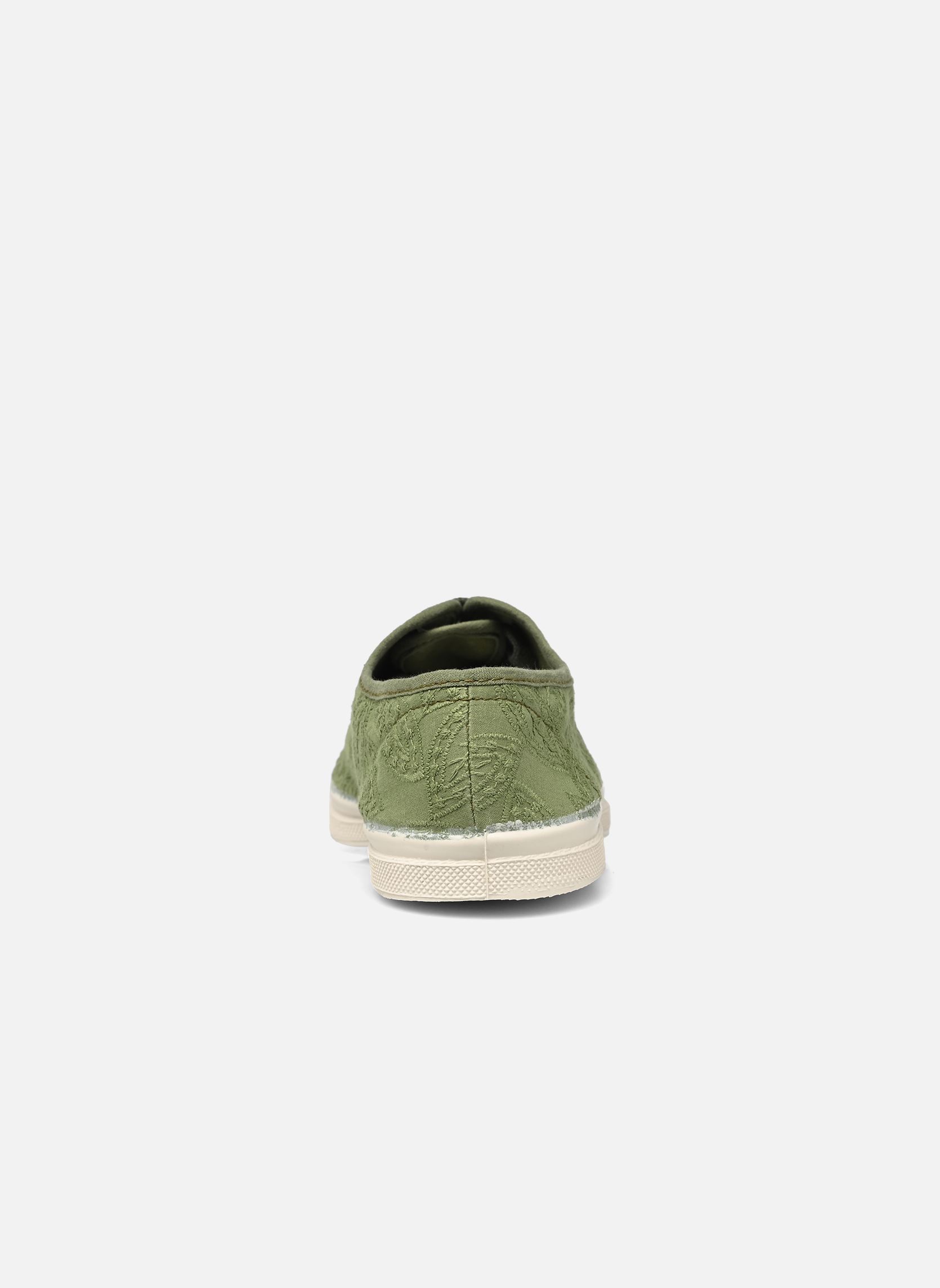 Leinen-Sneaker LACETS BRODERIE ANGLAISE damen grün Bensimon Leinen-Sneaker LACETS BRODERIE ANGLAISE damen grün TREFLE