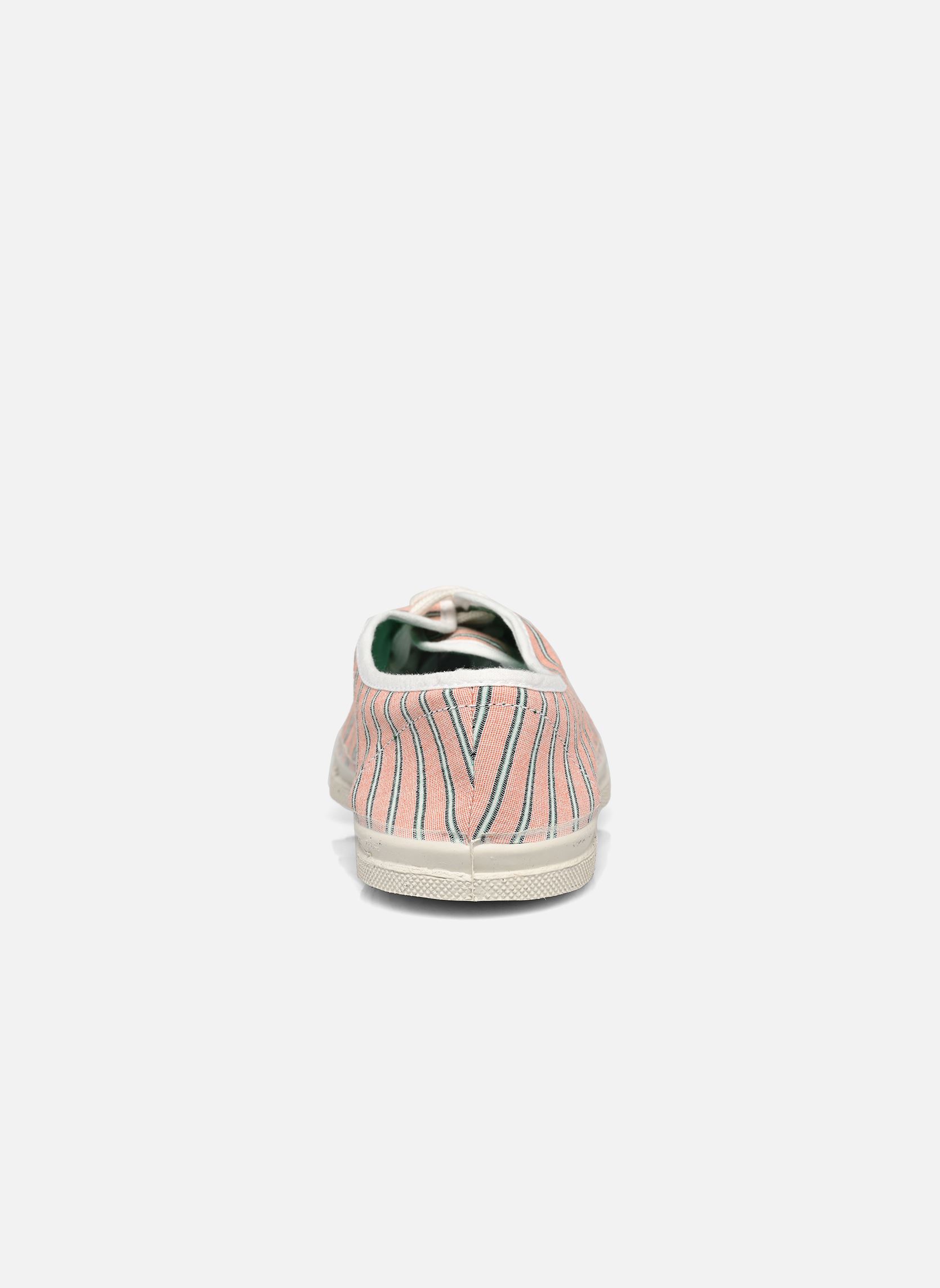 Leinen-Sneaker LACETS RAYURES damen rosa Bensimon Leinen-Sneaker LACETS RAYURES damen rosa CLEMENTINE