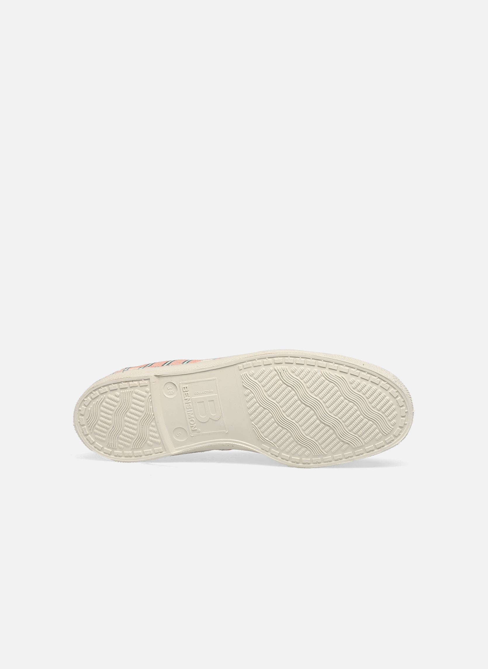 Leinen-Sneaker LACETS RAYURES damen rosa Bensimon Leinen-Sneaker LACETS RAYURES damen rosa CLEMENTINE