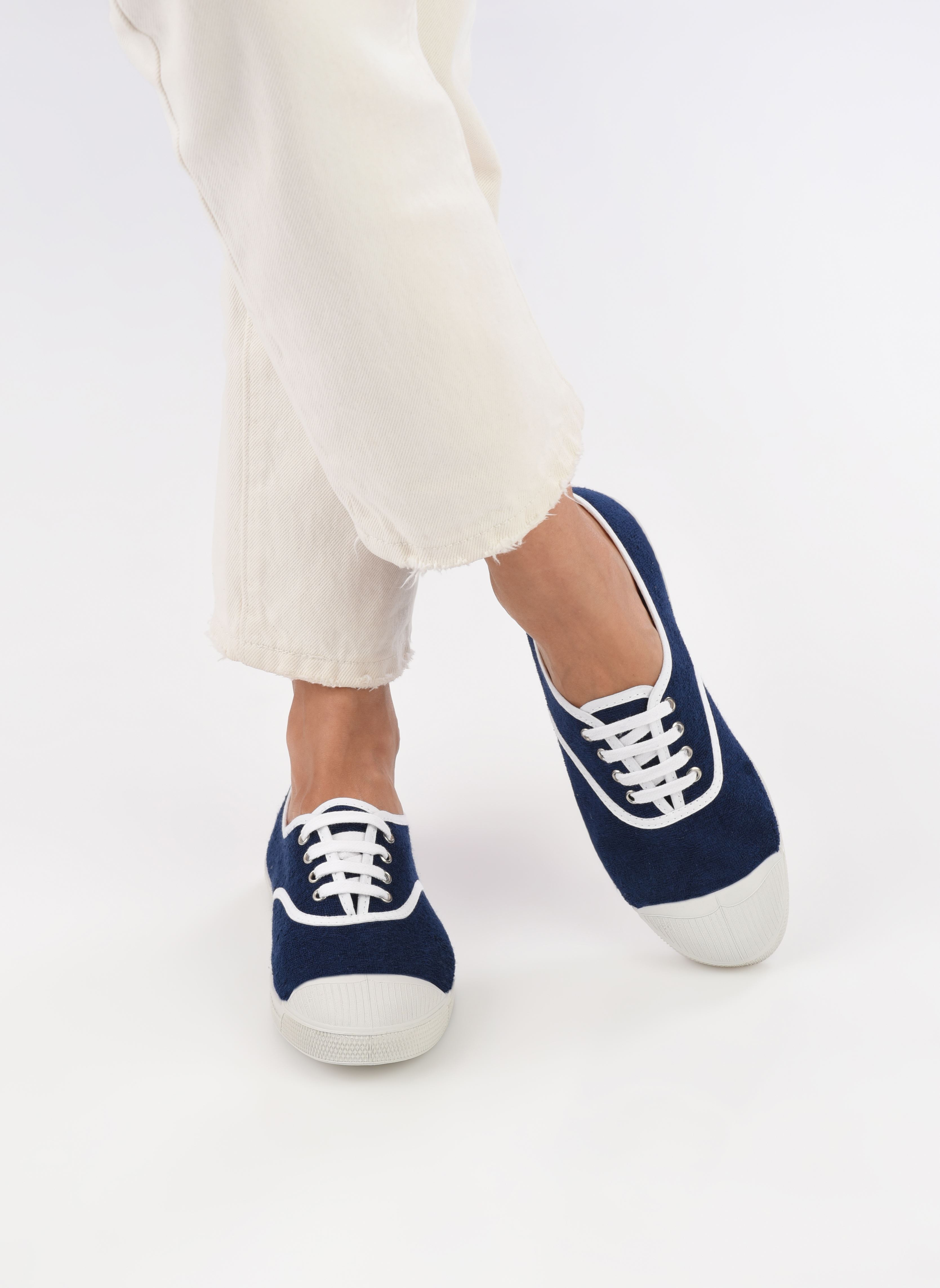 Leinen-Sneaker LACETS SPONGE damen blau Bensimon Leinen-Sneaker LACETS SPONGE damen blau MARINE