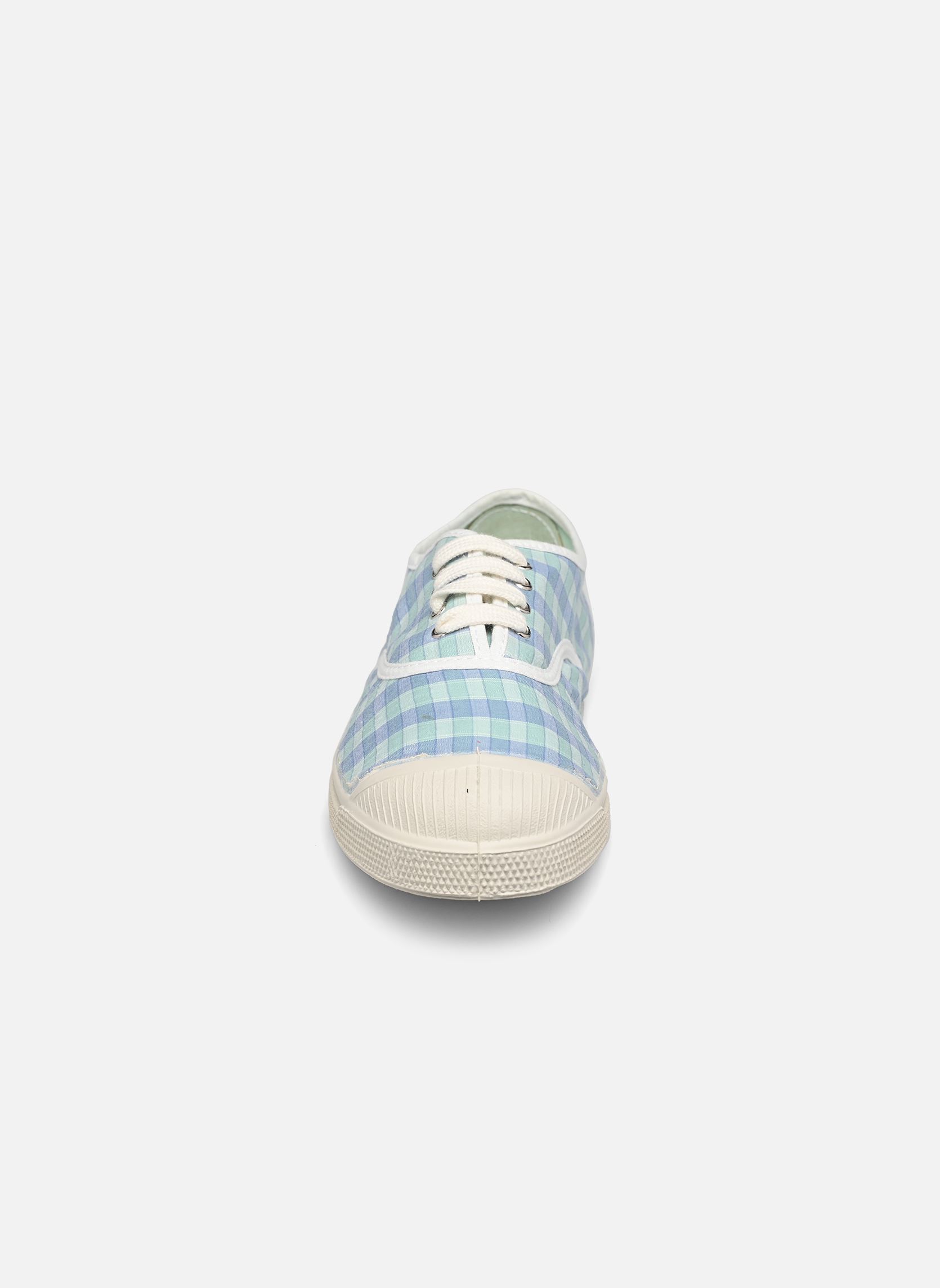 Baskets toile LACETS SUMMER CHECKS femme bleu Bensimon Baskets toile LACETS SUMMER CHECKS femme bleu AQUA