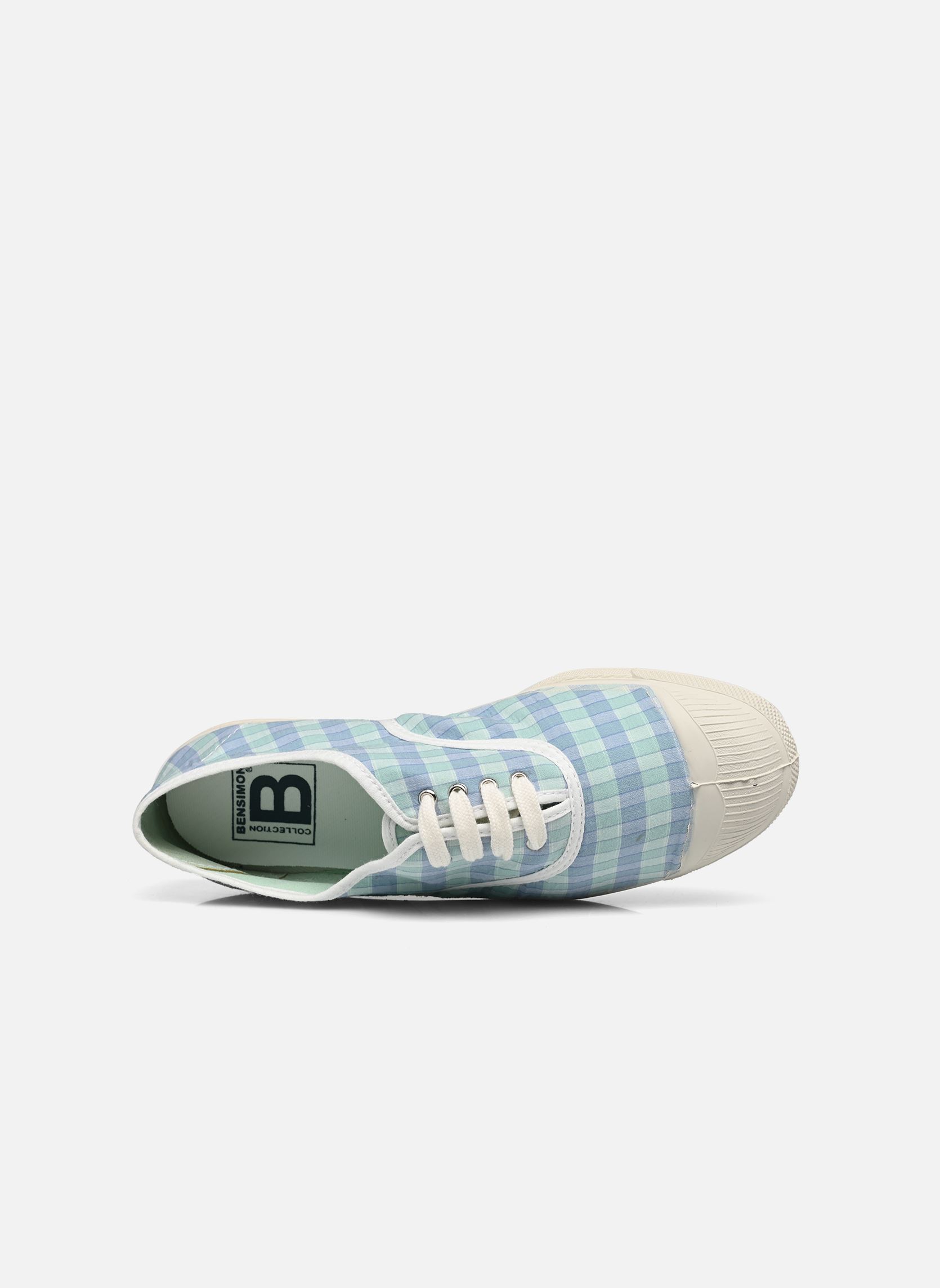 Baskets toile LACETS SUMMER CHECKS femme bleu Bensimon Baskets toile LACETS SUMMER CHECKS femme bleu AQUA