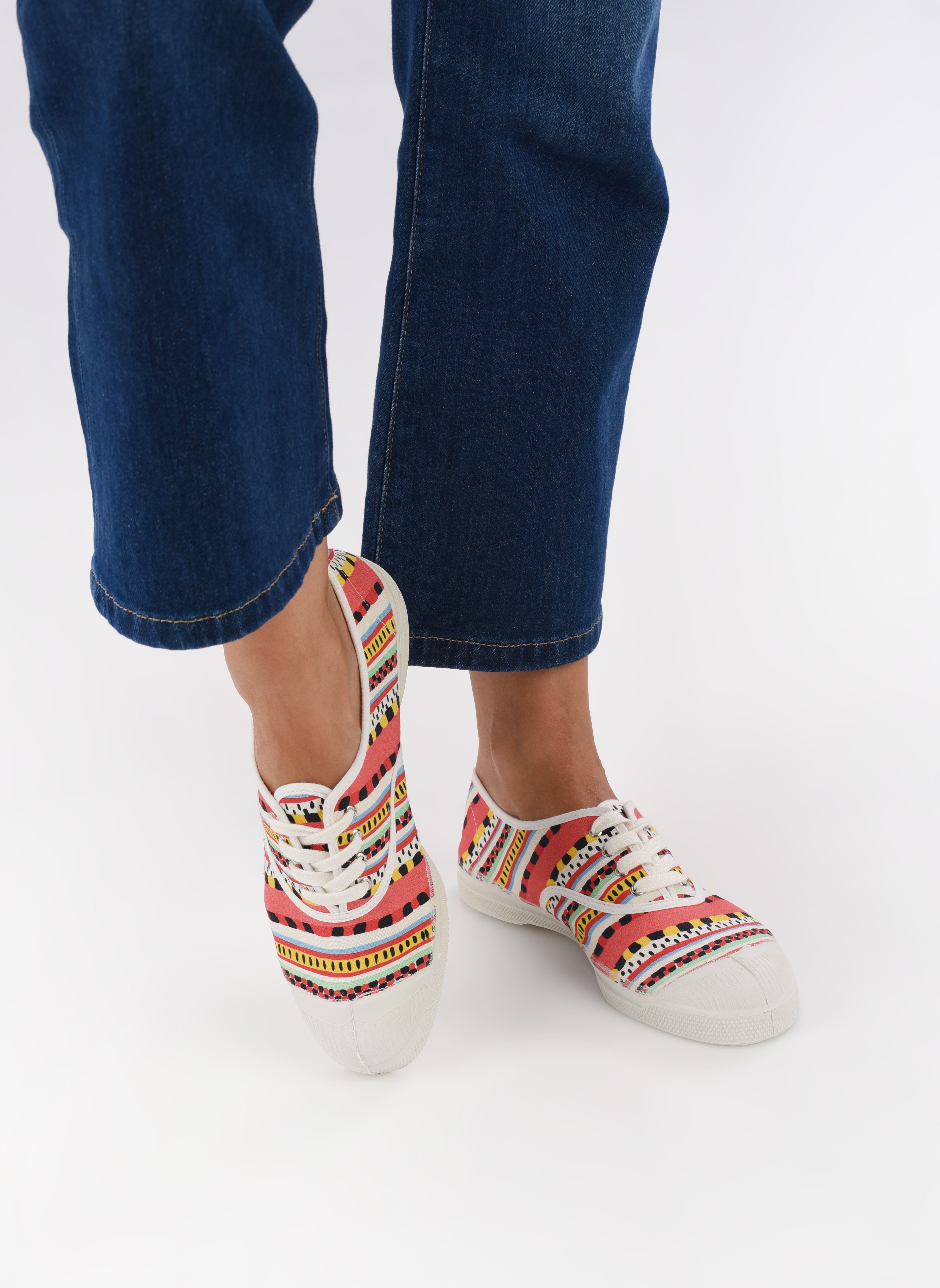 Baskets toile LACETS LUCAS DU TERTRE femme multicolore Bensimon Baskets toile LACETS LUCAS DU TERTRE femme multicolore IMP LUCAS DU TERTRE