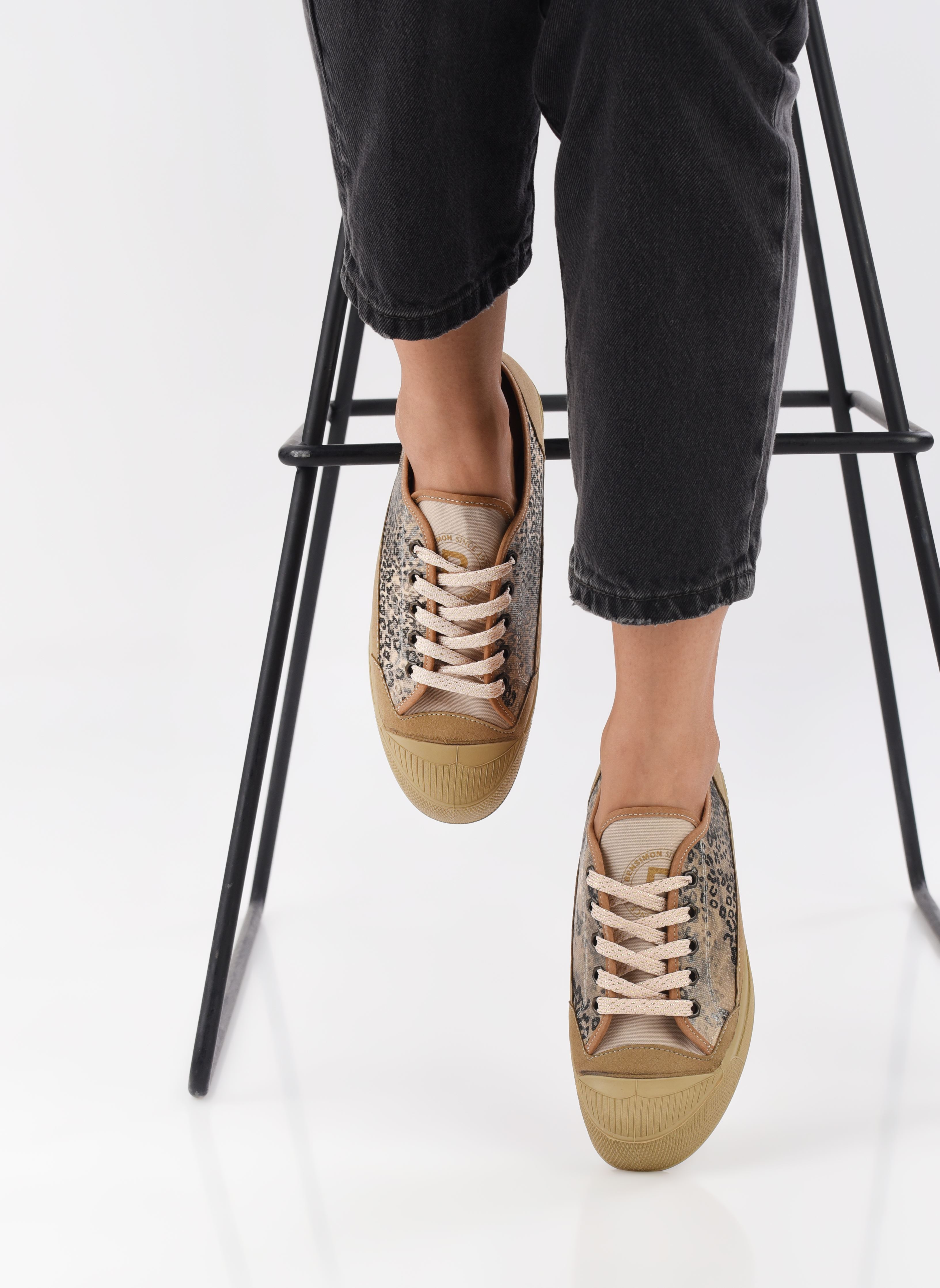 Baskets toile ROMY LEO femme marron Bensimon Baskets toile ROMY LEO femme marron CARAMEL