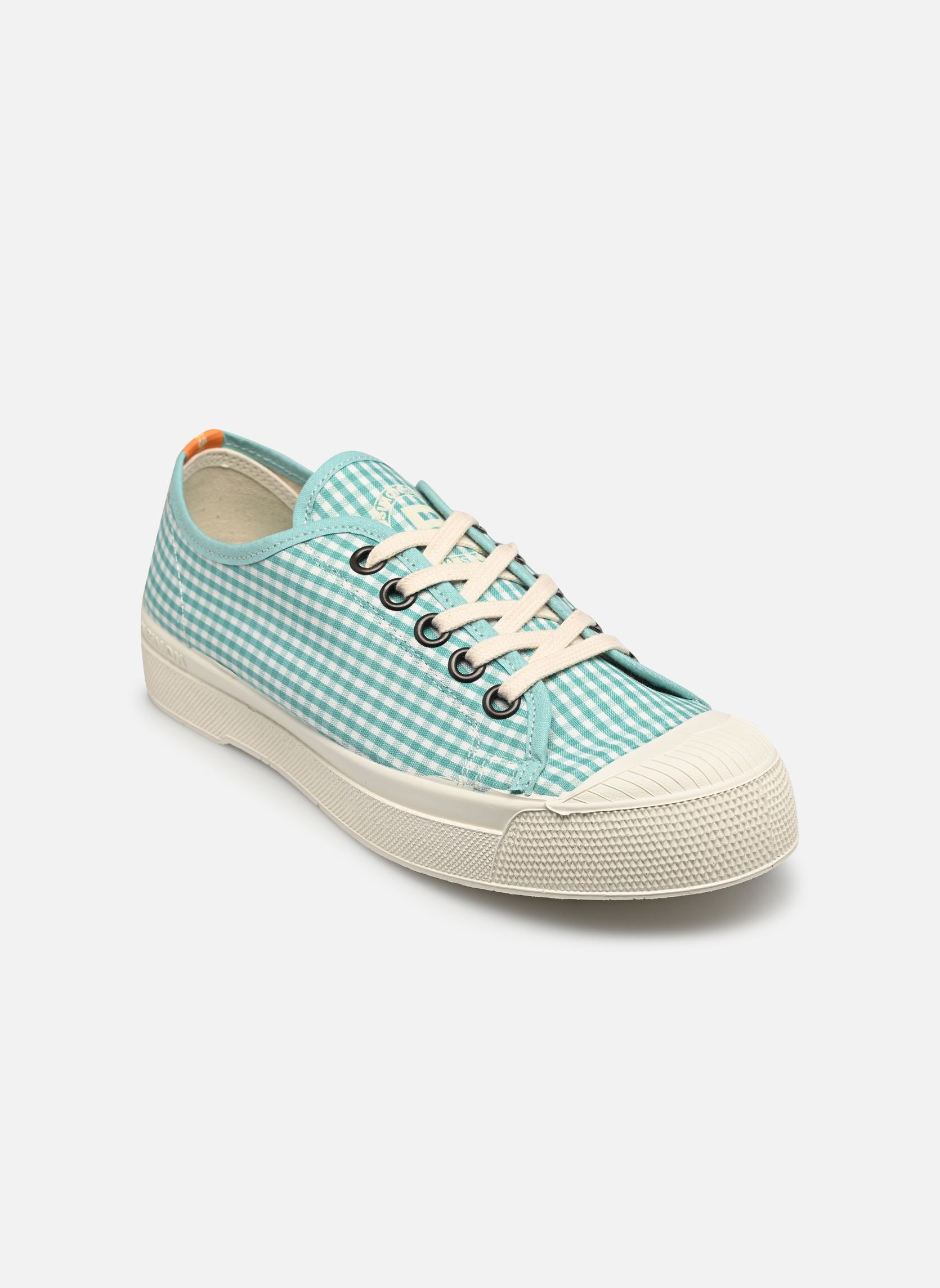 Leinen-Sneaker ROMY VICHY damen blau Bensimon Leinen-Sneaker ROMY VICHY damen blau AQUAMARINE