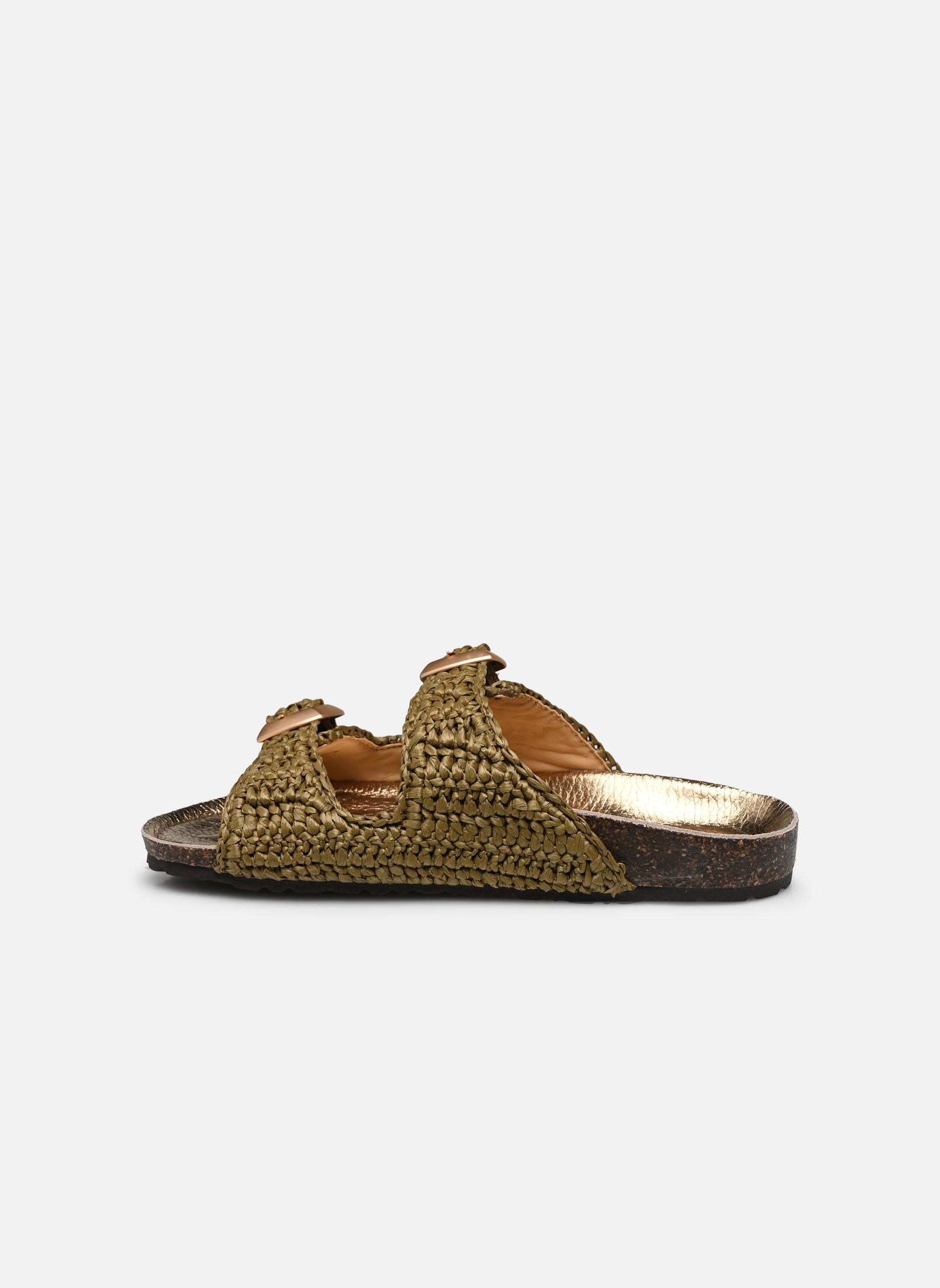 Pantoletten und Clogs Agra damen grün Semerdjian Pantoletten und Clogs Agra damen grün RAFFIA KAKI