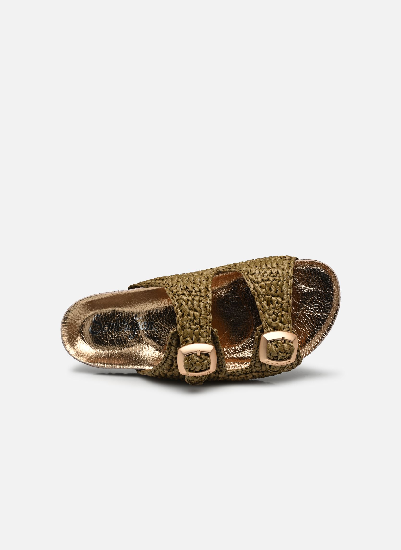 Pantoletten und Clogs Agra damen grün Semerdjian Pantoletten und Clogs Agra damen grün RAFFIA KAKI