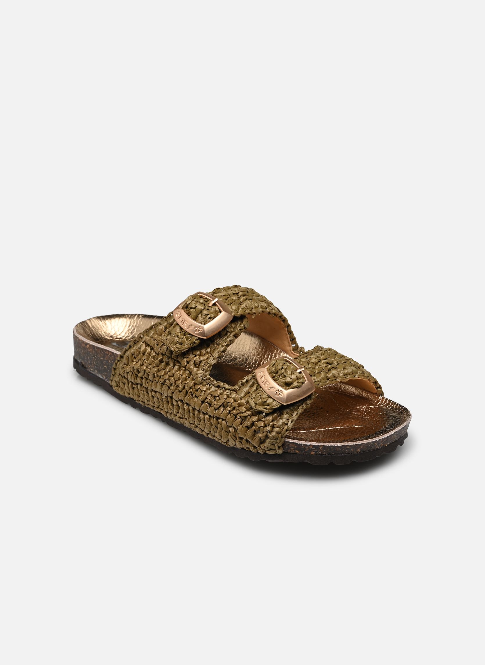 Pantoletten und Clogs Agra damen grün Semerdjian Pantoletten und Clogs Agra damen grün RAFFIA KAKI