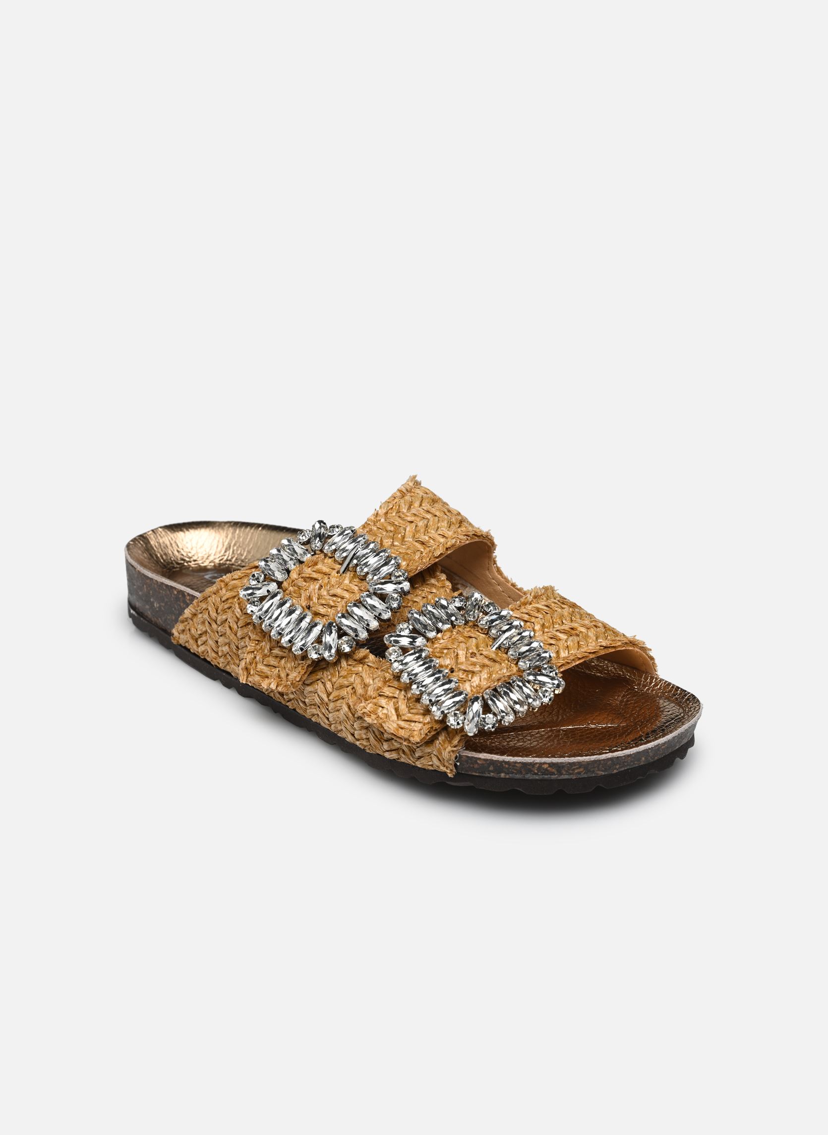 Pantoletten und Clogs Atene damen braun Semerdjian Pantoletten und Clogs Atene damen braun RAFFIA CUOIO