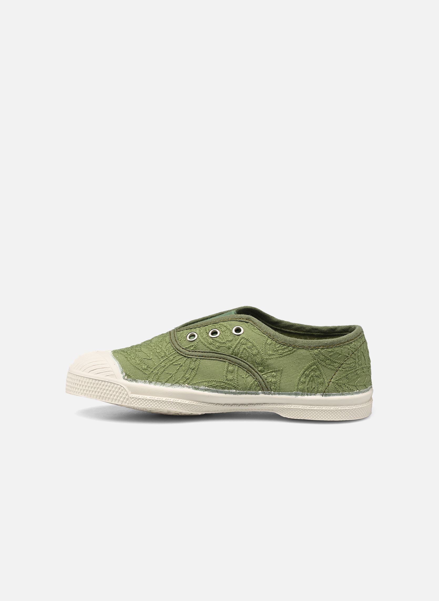 Baskets basses ELLY BRODERIE ANGLAISE vert Bensimon Baskets basses ELLY BRODERIE ANGLAISE vert TREFLE