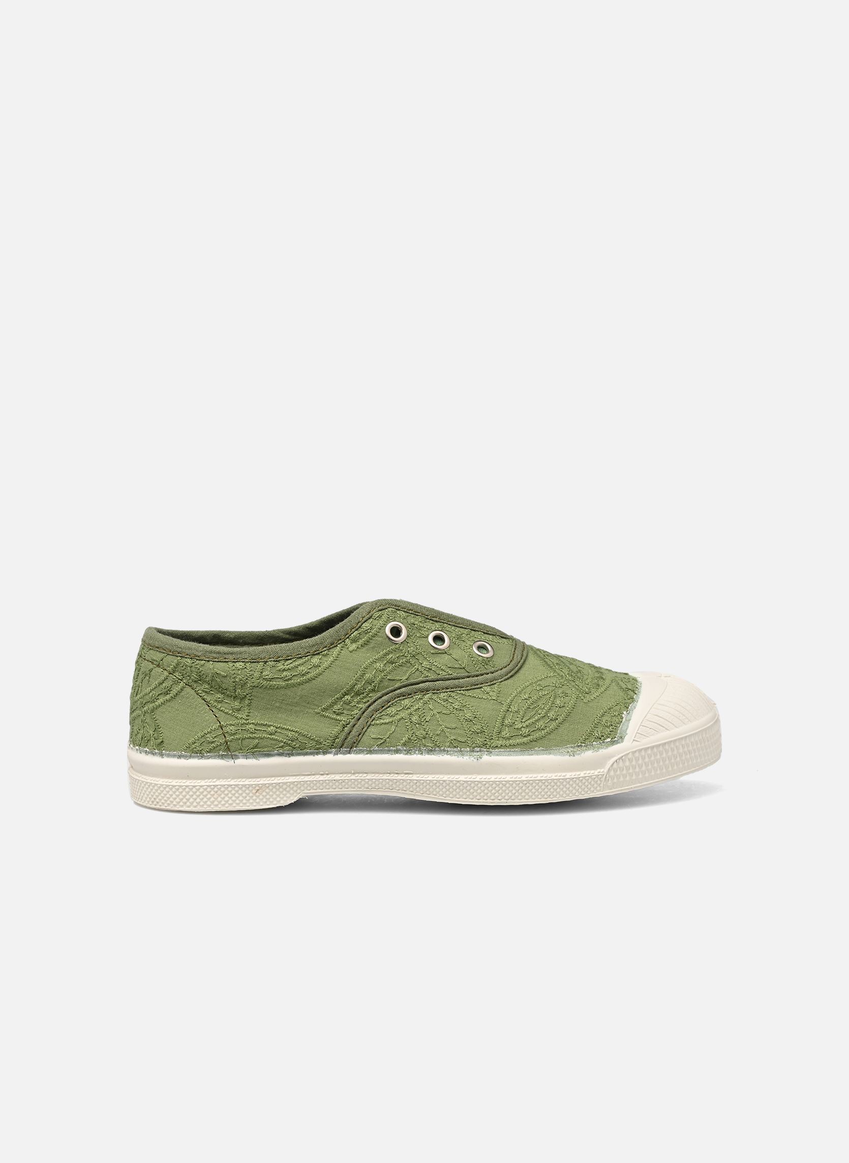 Baskets basses ELLY BRODERIE ANGLAISE vert Bensimon Baskets basses ELLY BRODERIE ANGLAISE vert TREFLE