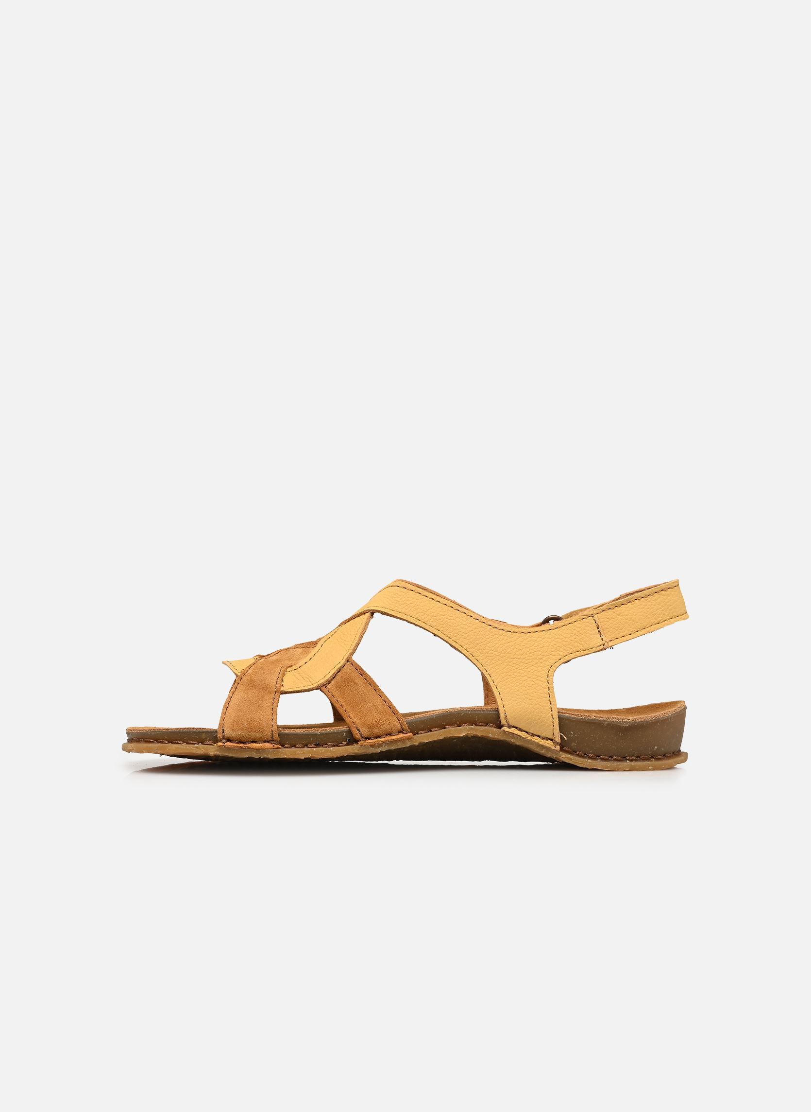 Sandales plates Panglao N5819 femme jaune El Naturalista Sandales plates Panglao N5819 femme jaune NOBUCK-SILK HONEY