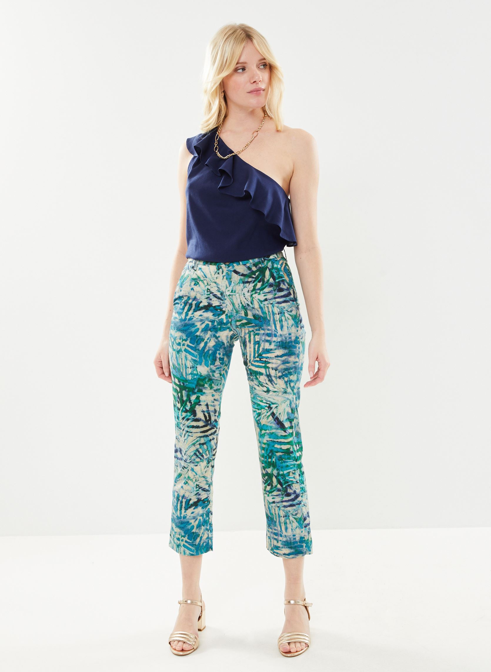 Weite Hosen 24362 Lavina Pantalon damen blau Five Jeans Weite Hosen 24362 Lavina Pantalon damen blau TURQUOISE