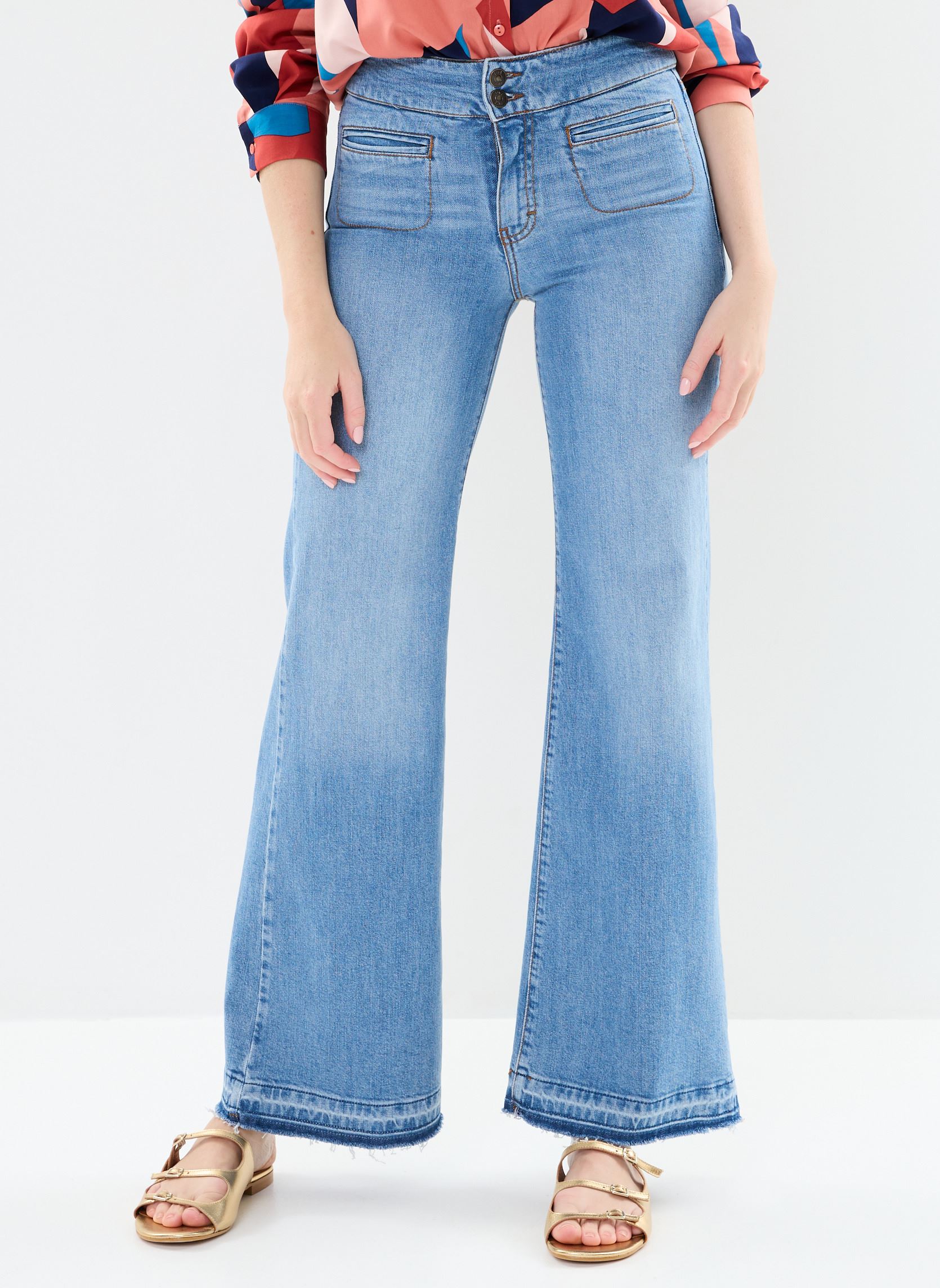 Wijde jeans / Flared Jeans 25702 Lou Jeans dames blauw Five Jeans Wijde jeans / Flared Jeans 25702 Lou Jeans dames blauw BLUE