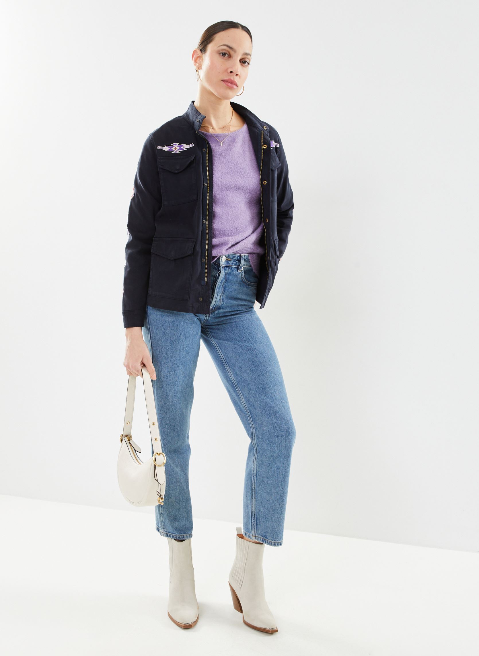 Vestes 48724 Brenda S Veste femme bleu Five Jeans Vestes 48724 Brenda S Veste femme bleu NAVY